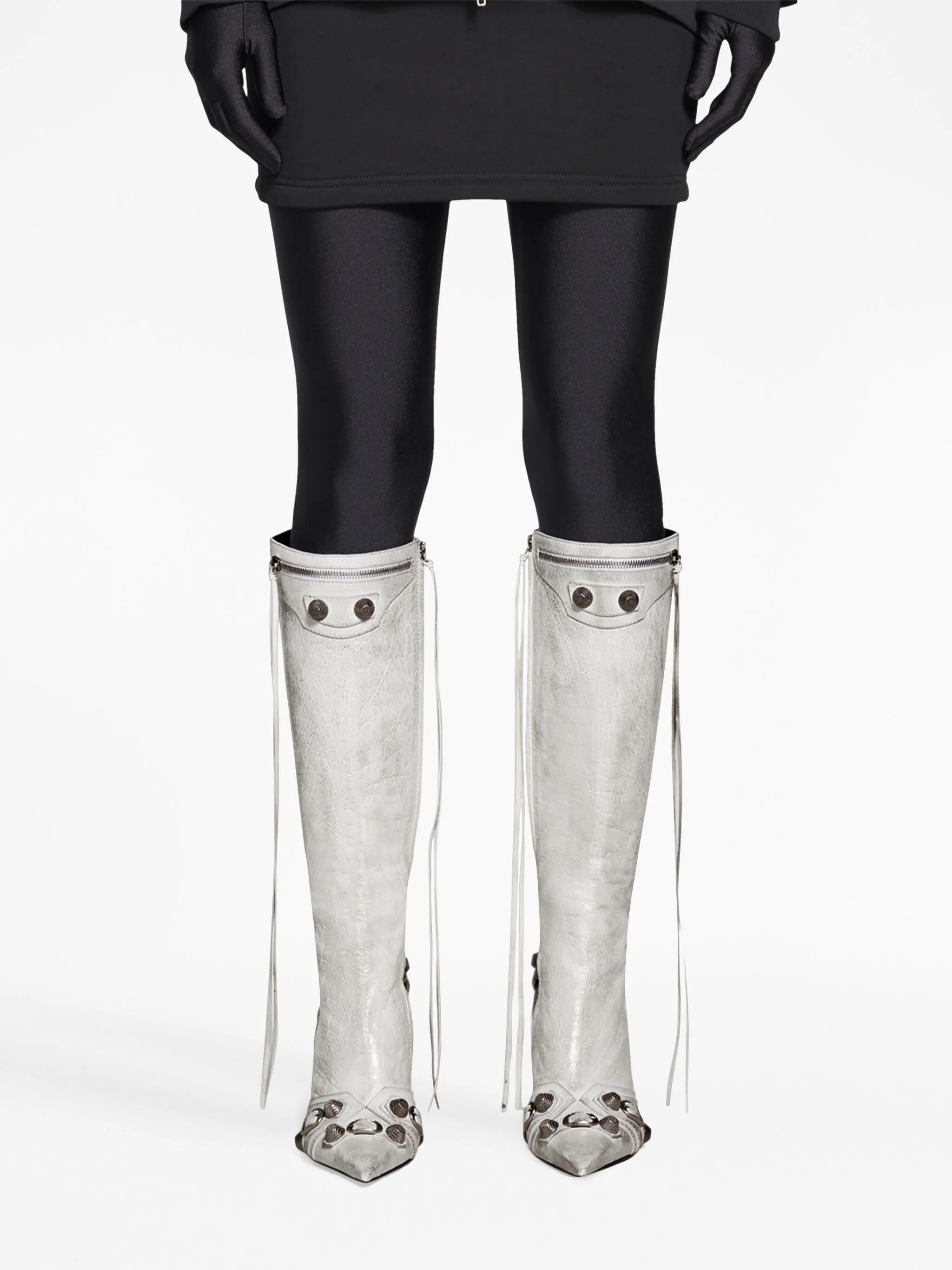 Cagole point-toe boots