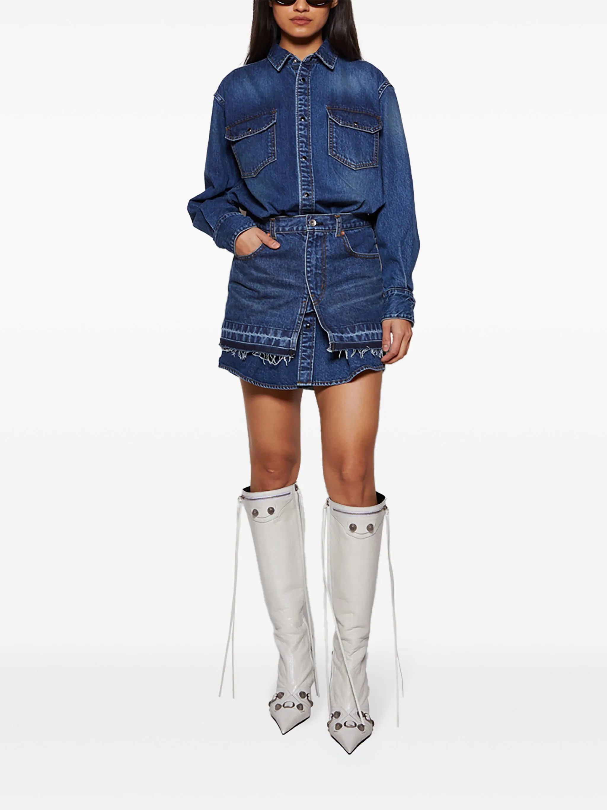 Cagole point-toe boots