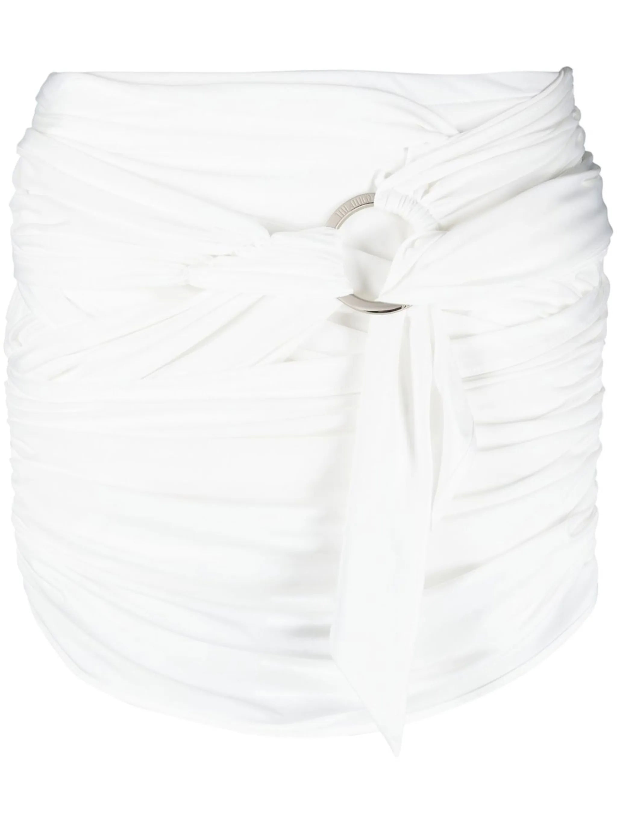 drape-detailed thigh-length skirt