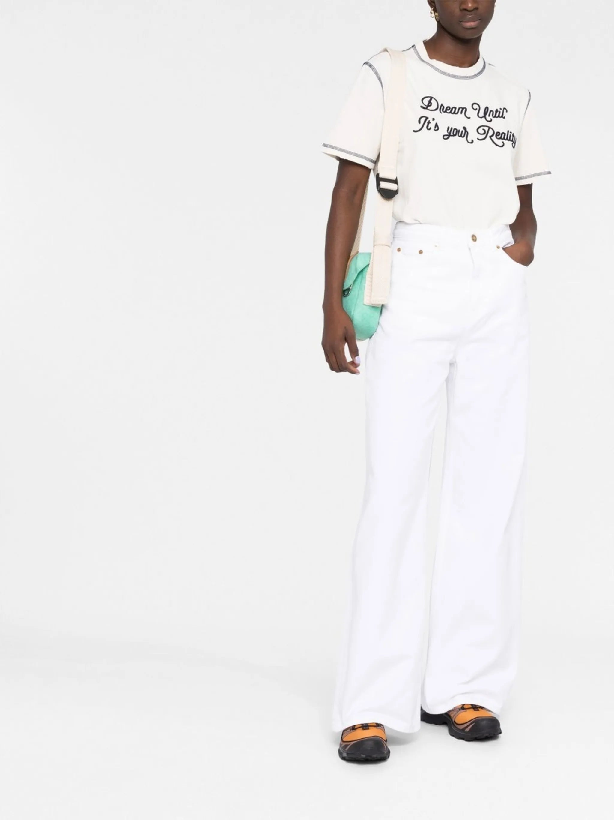 high-waist wide leg jeans