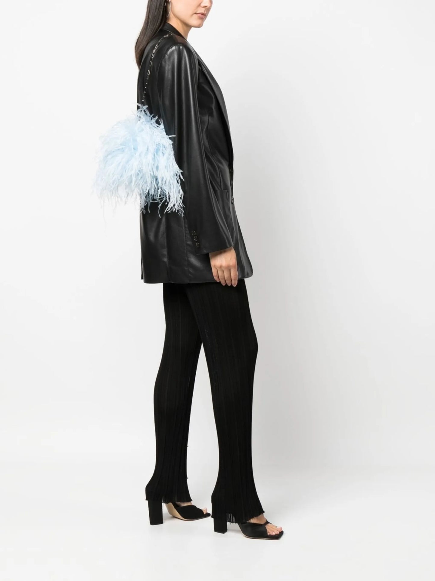 Greta feather shoulder bag