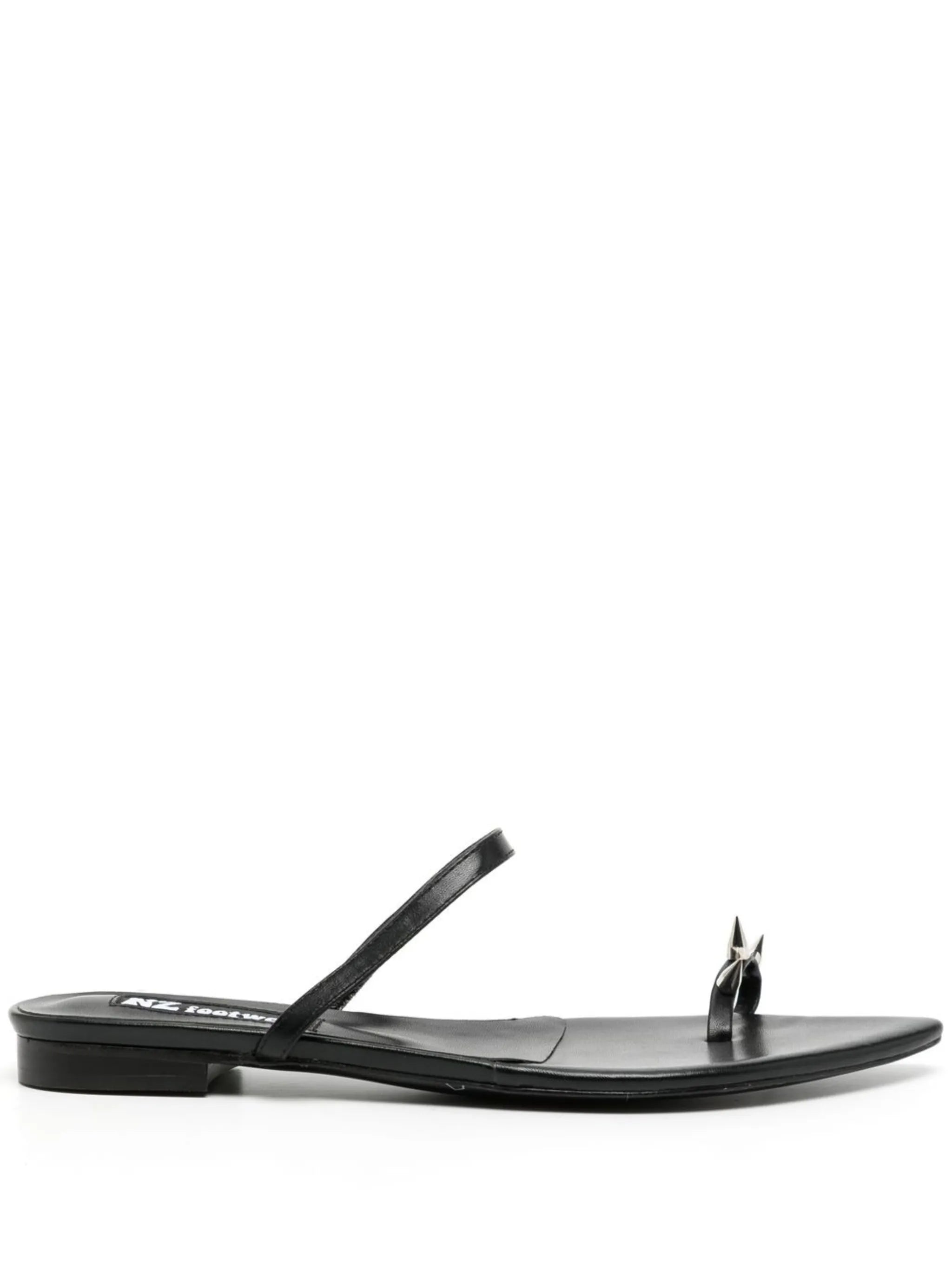 leather spike-stud sandals