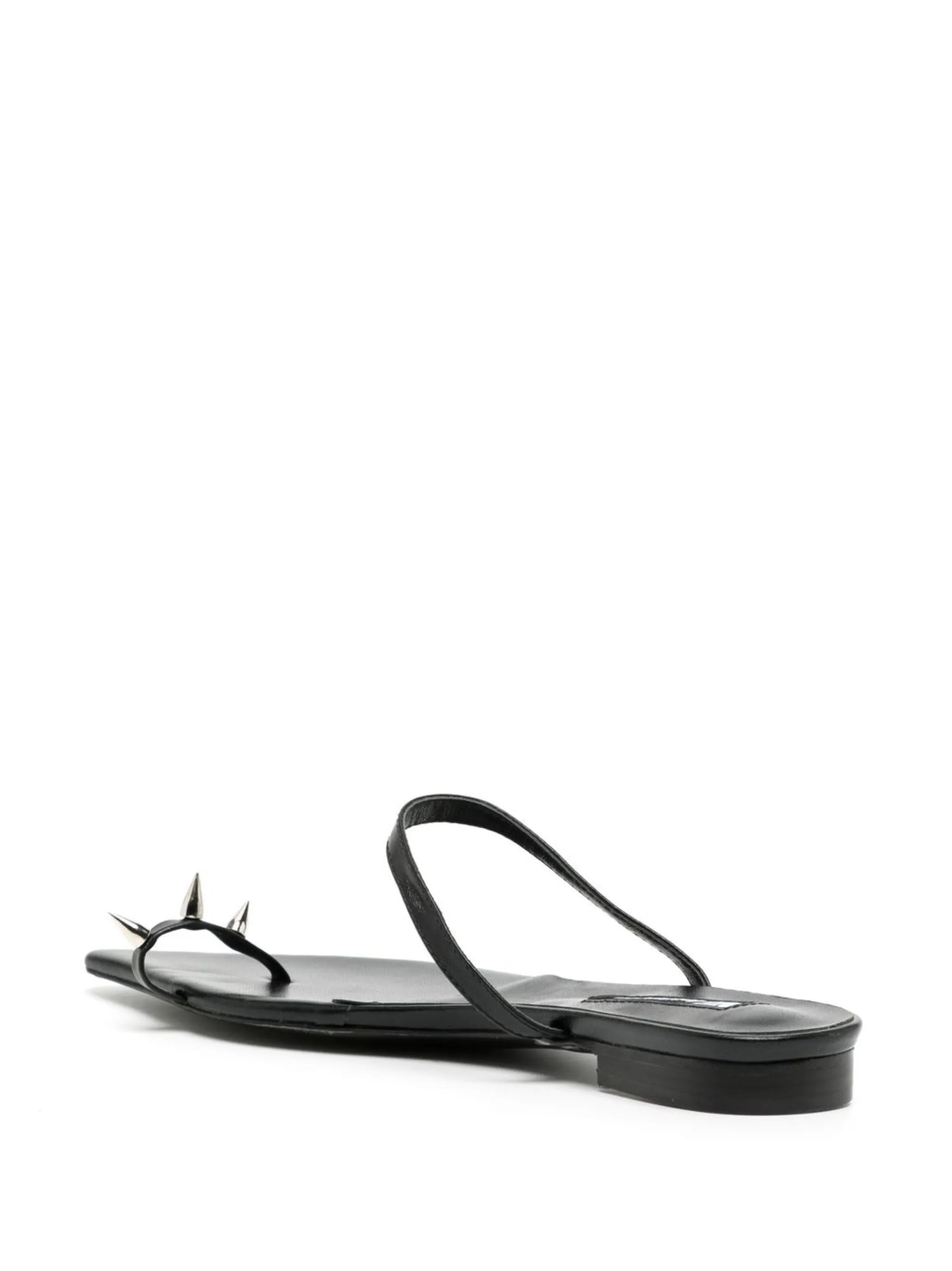 leather spike-stud sandals
