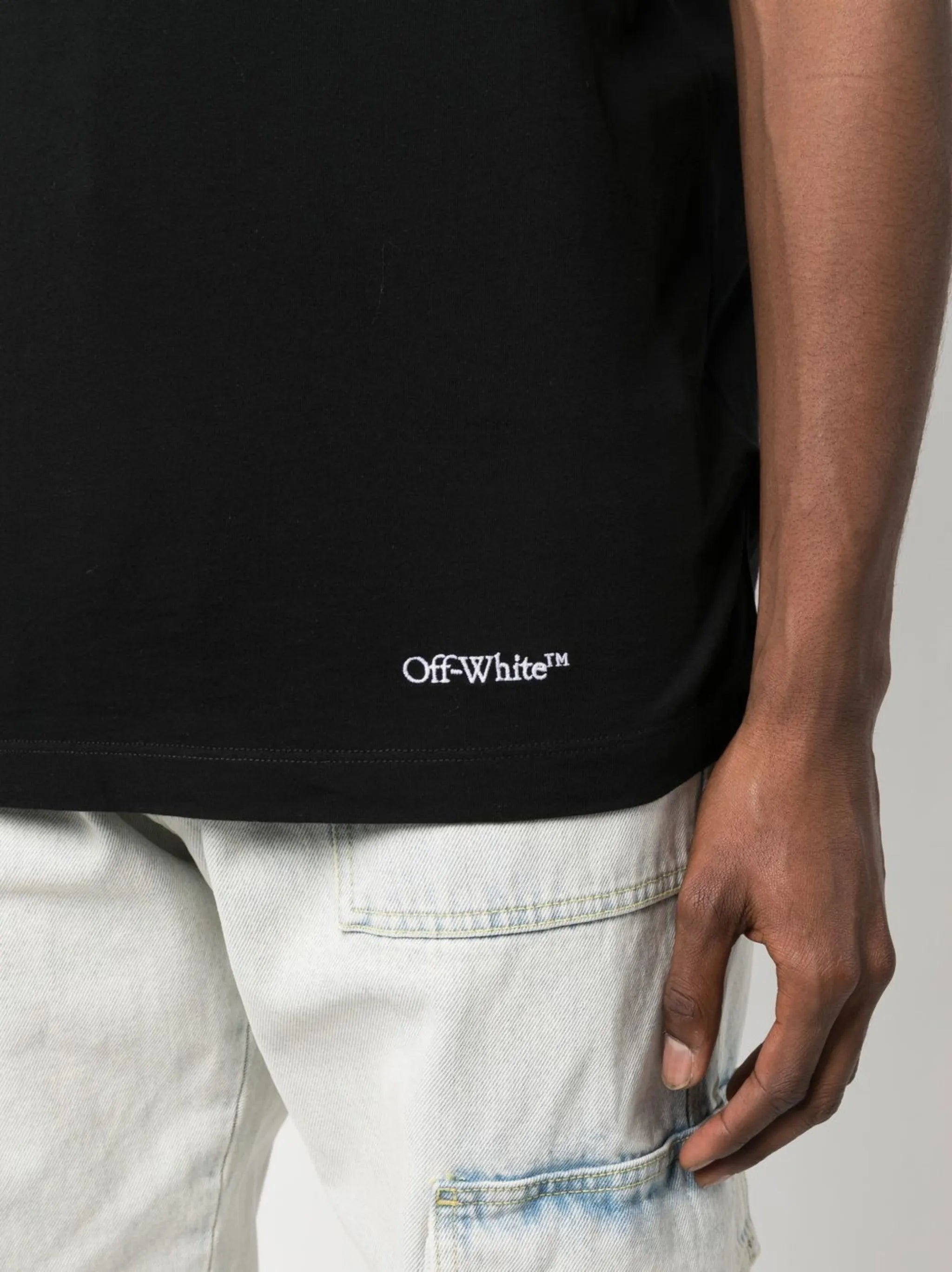 Scribble Diag printed T-shirt