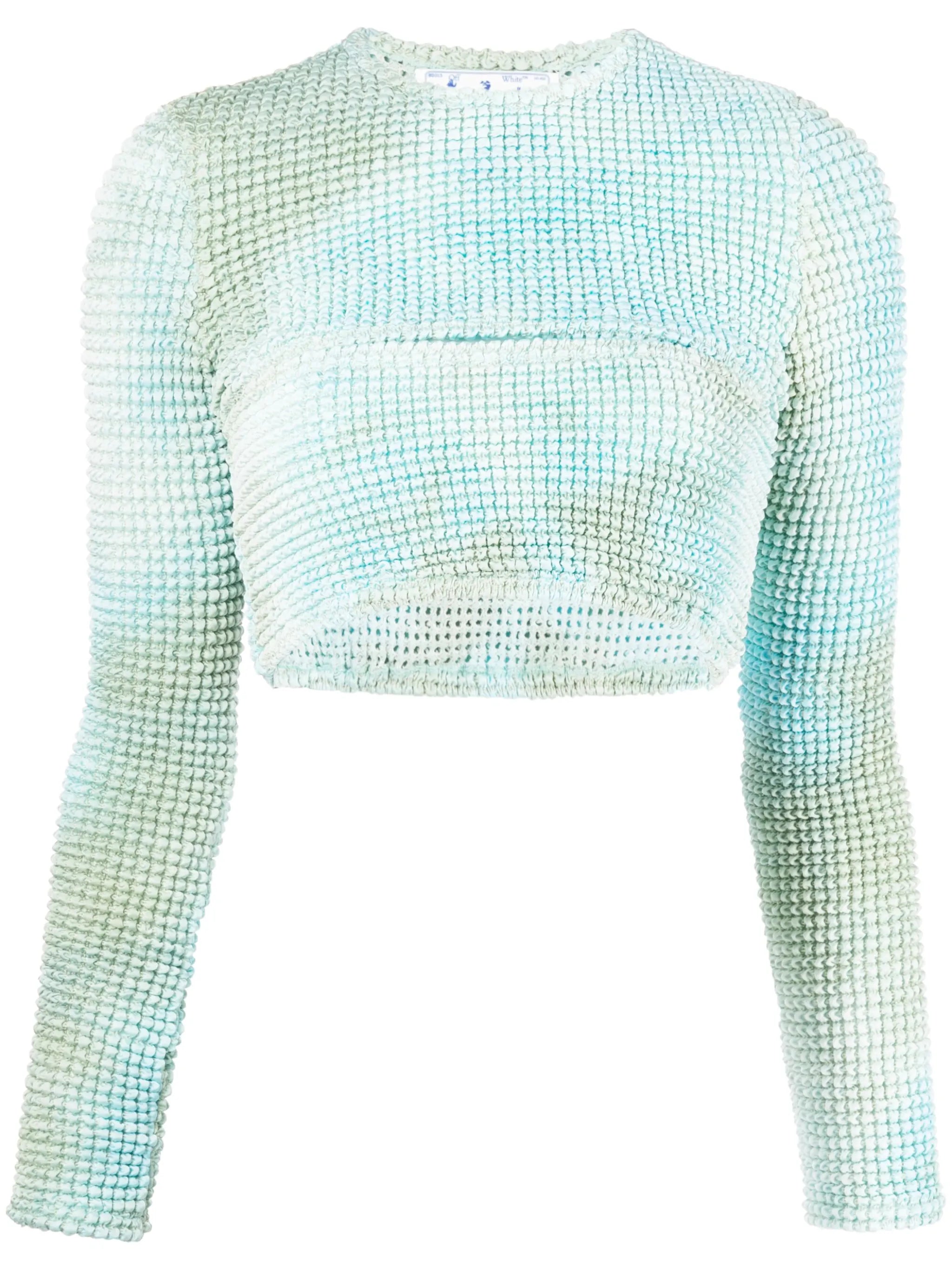 Double tie-dye cut-out top