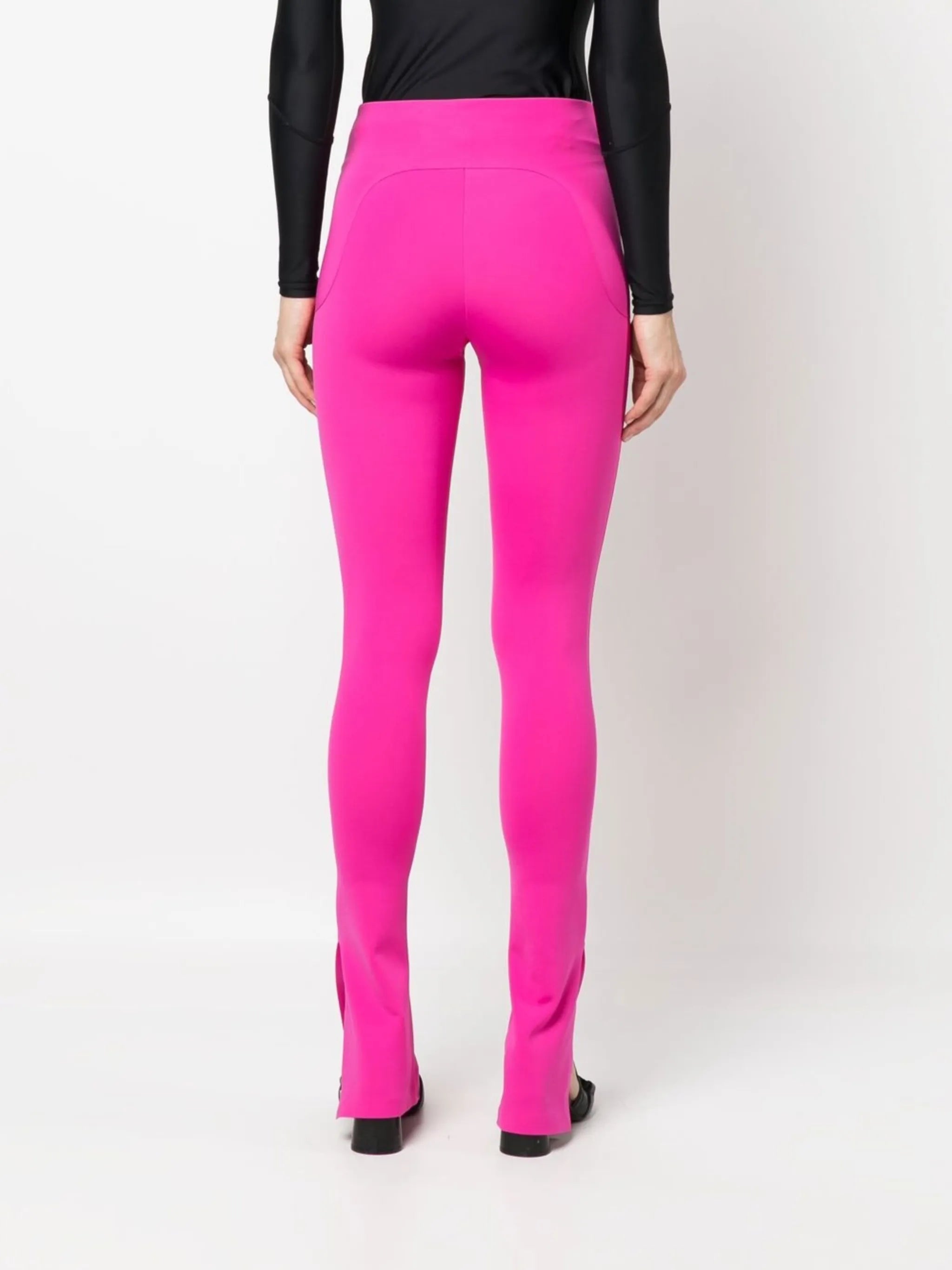 zip-front side-slit leggings