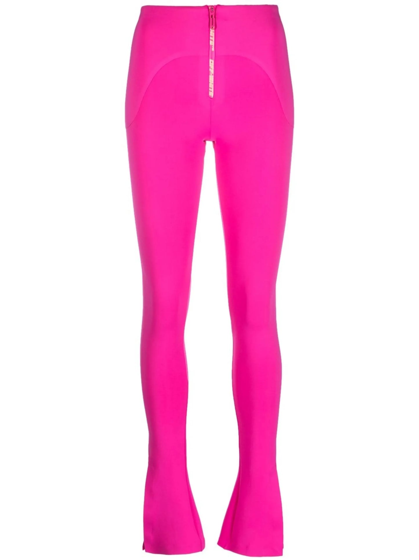zip-front side-slit leggings