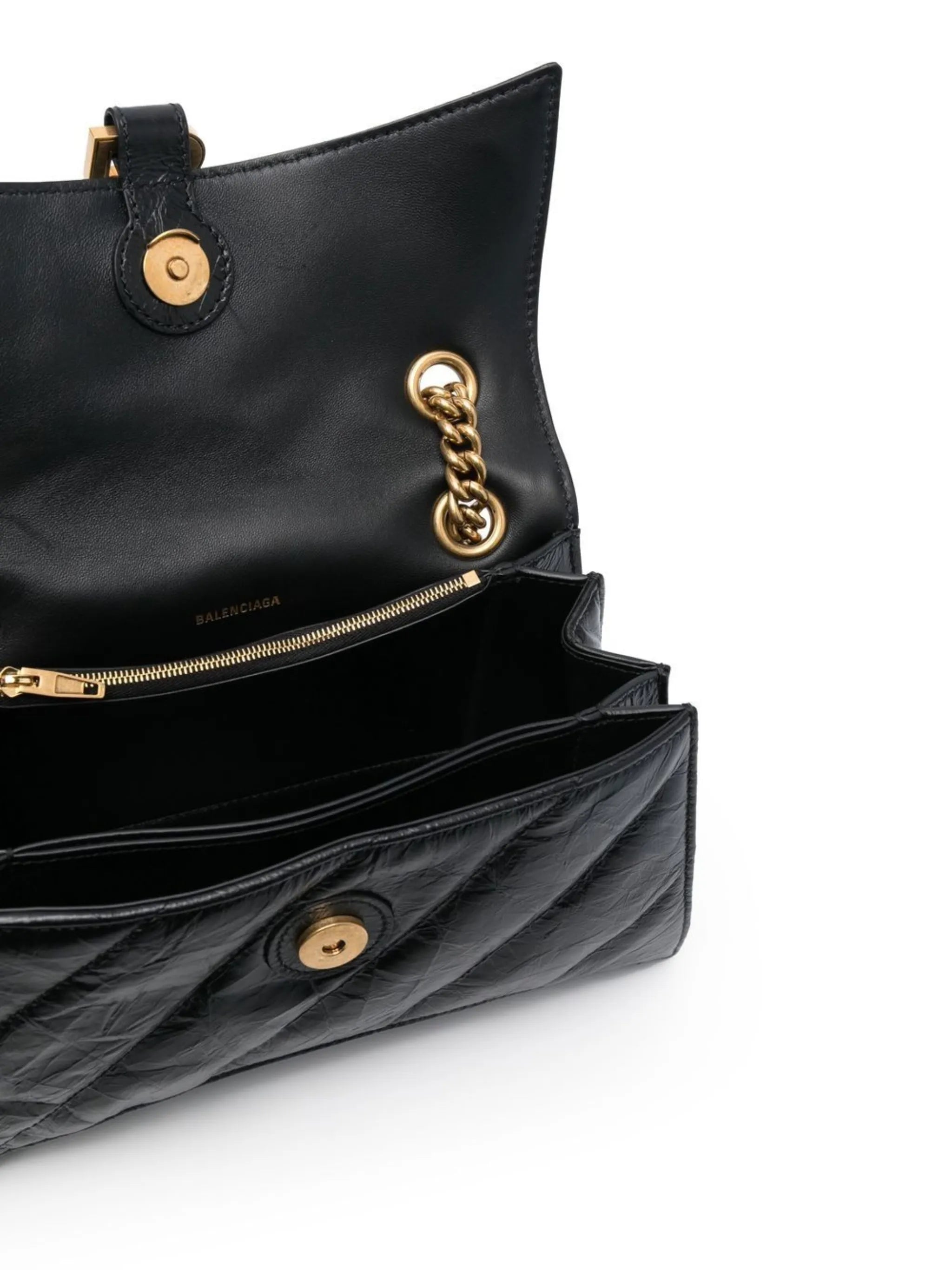 Hourglass S quilted shoulder bag