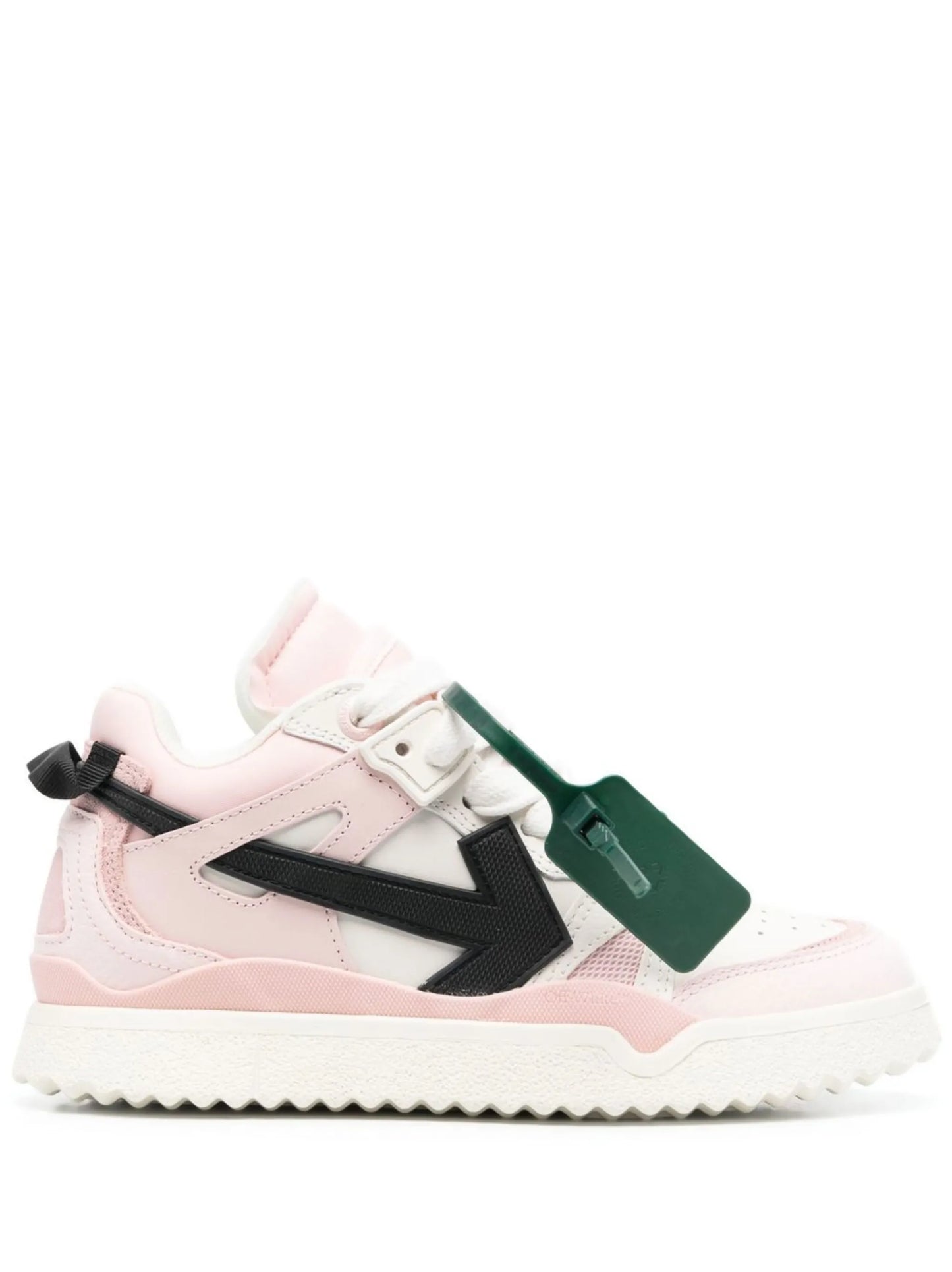 Arrow-motif flat-sole sneakers