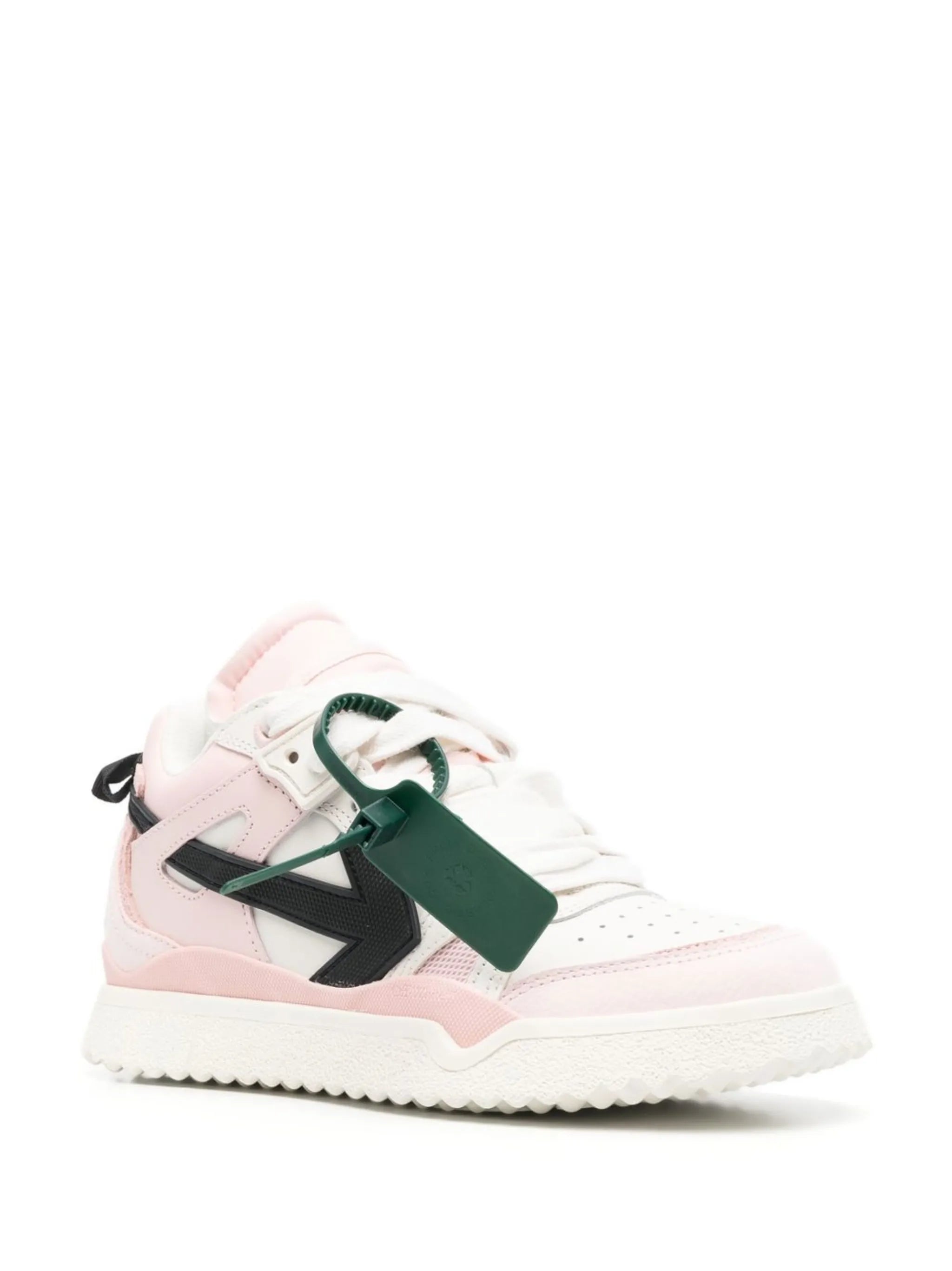 Arrow-motif flat-sole sneakers