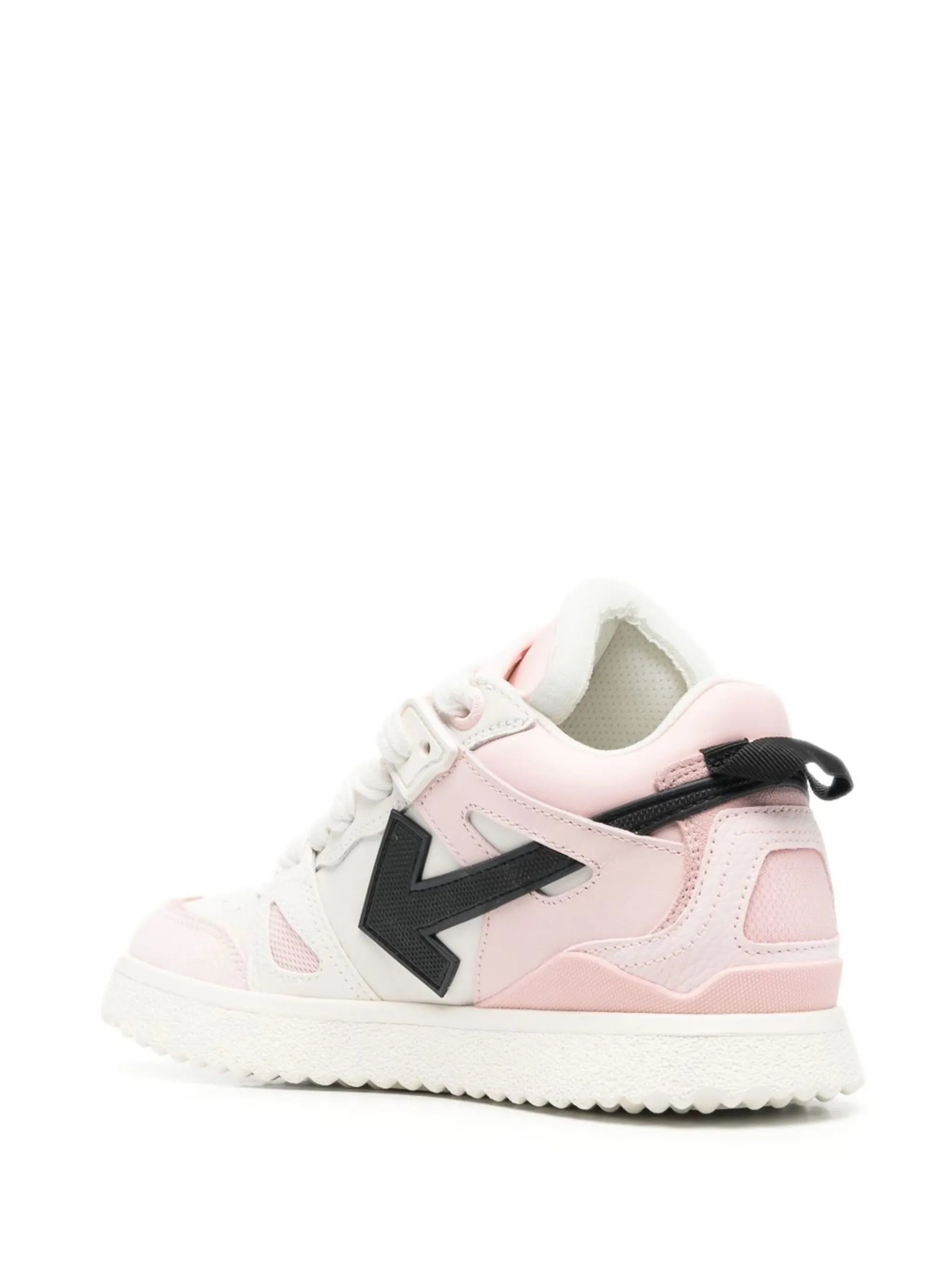 Arrow-motif flat-sole sneakers