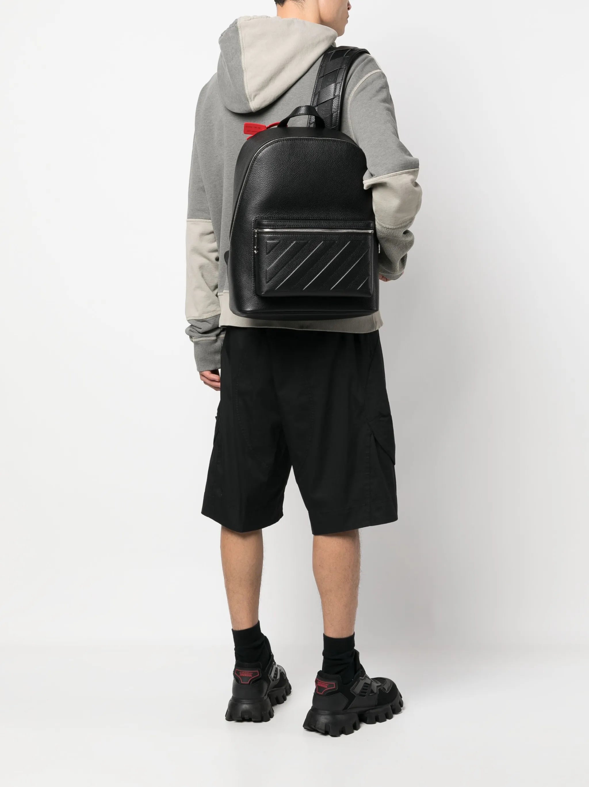 Binder embossed-detail backpack