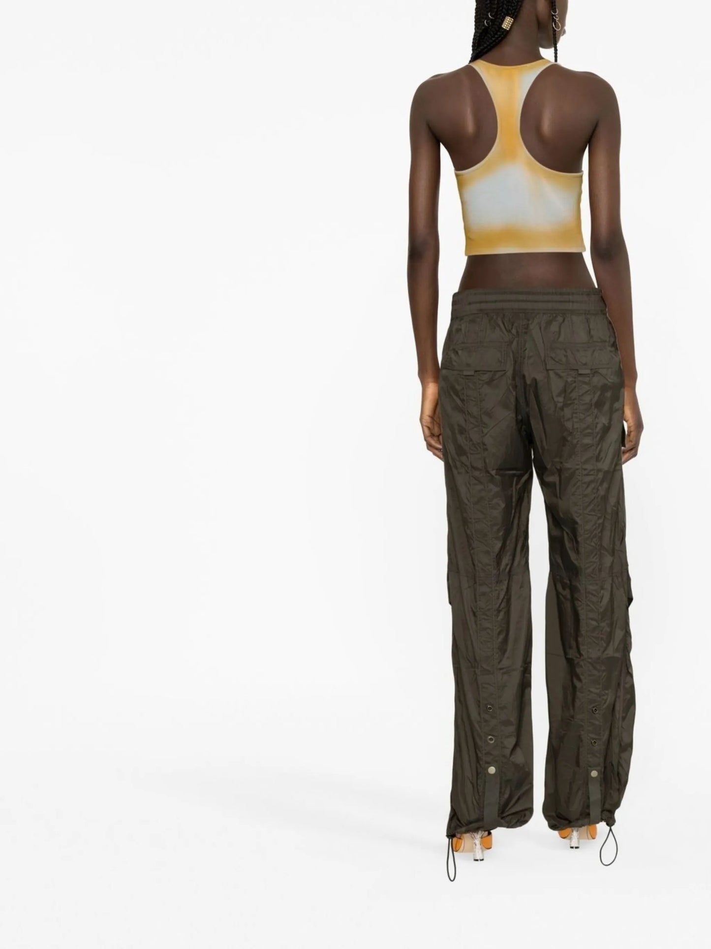 distressed-effect crop top