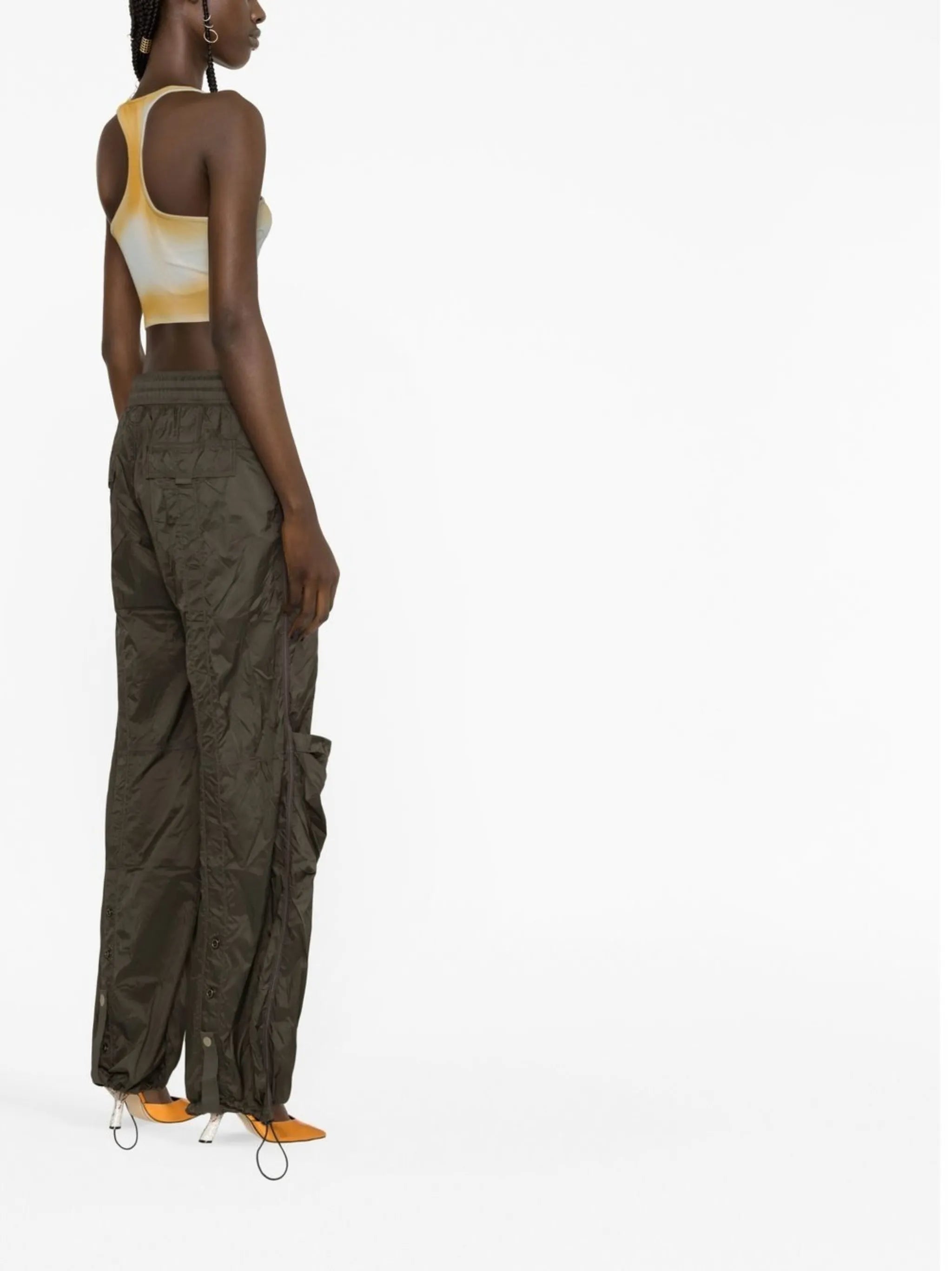 distressed-effect crop top