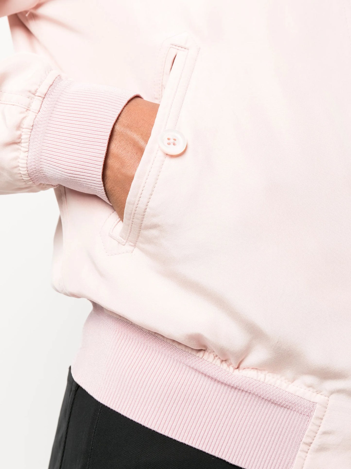 Habotai leather bomber jacket