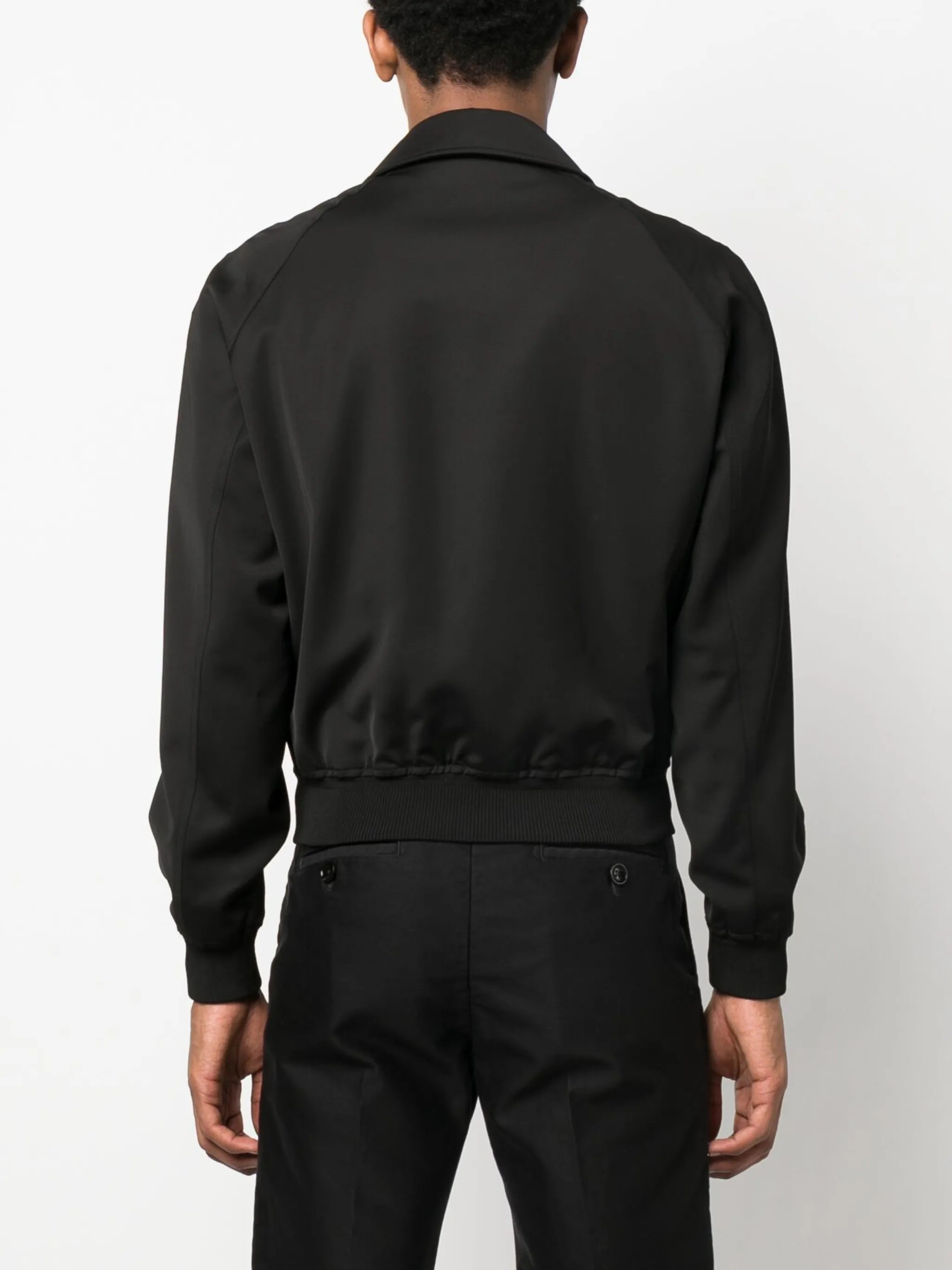 zipped leather jacket