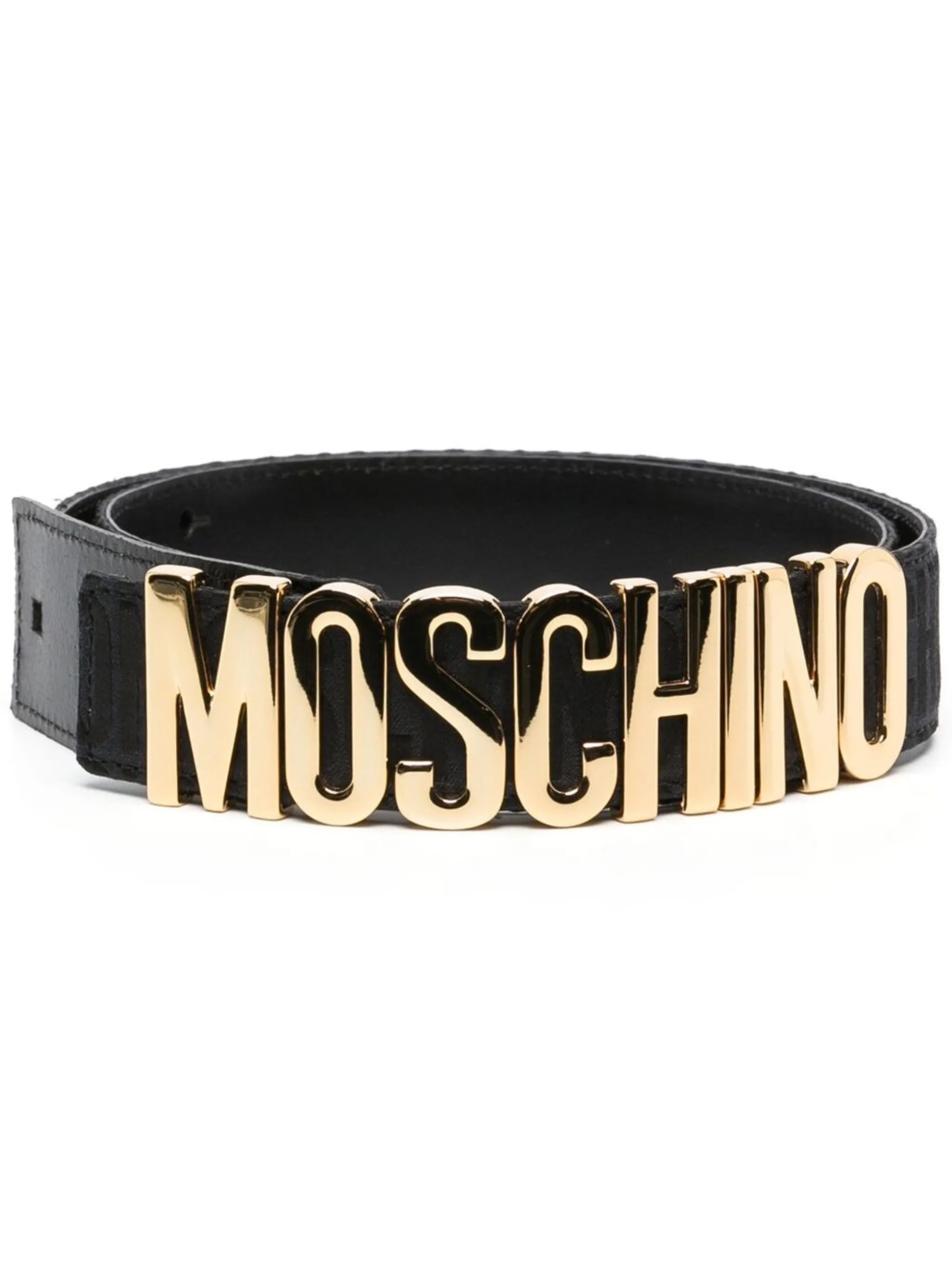 logo leather belt