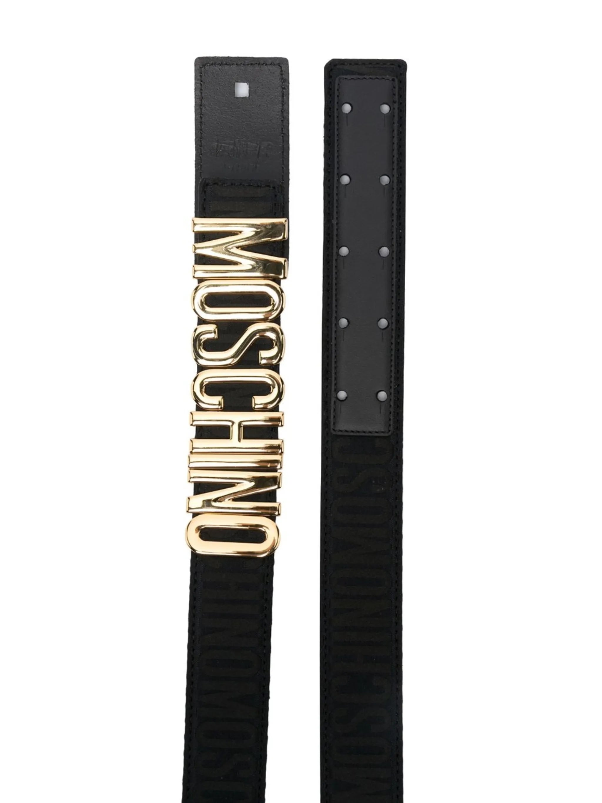 logo leather belt