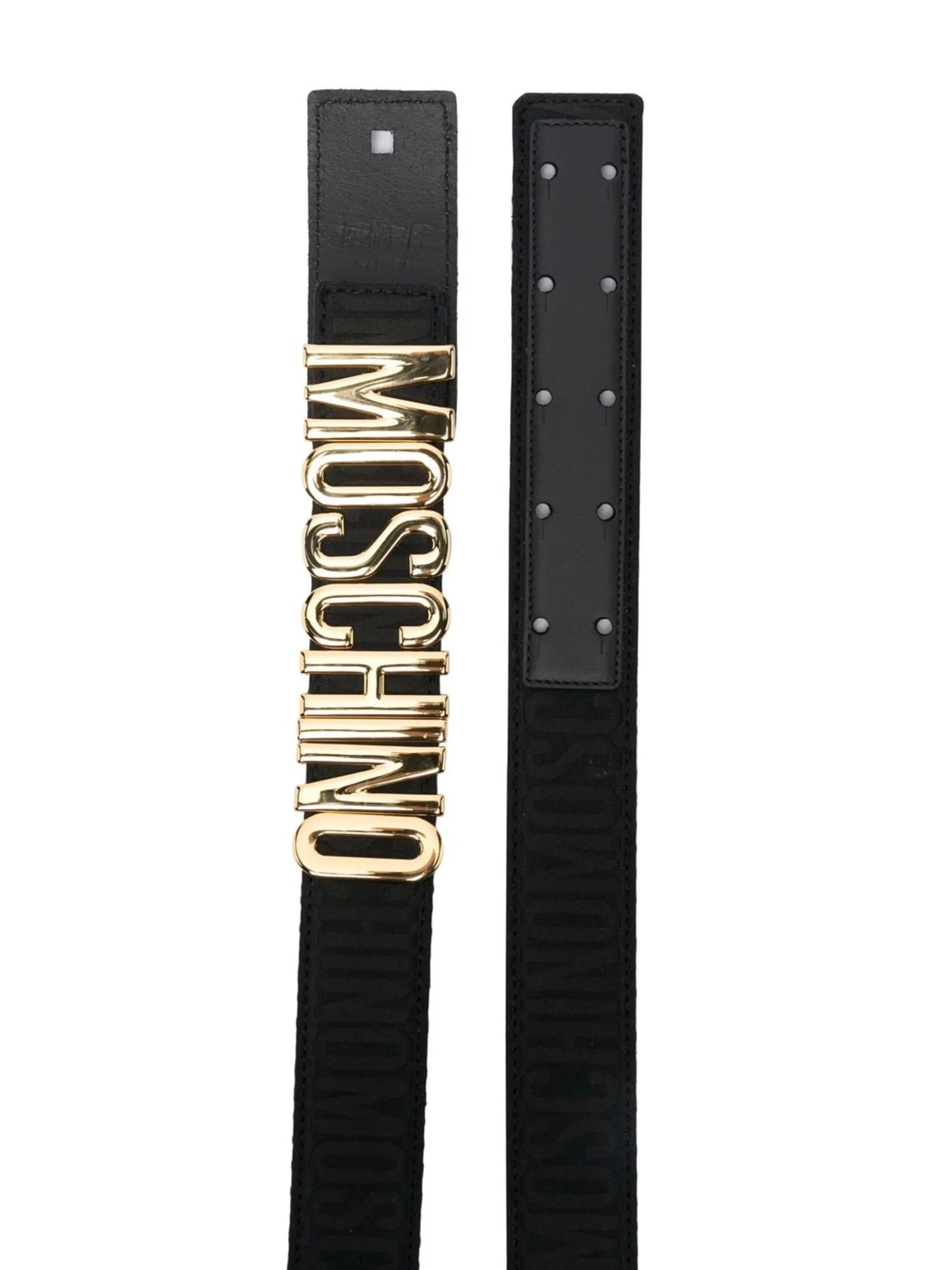 logo leather belt