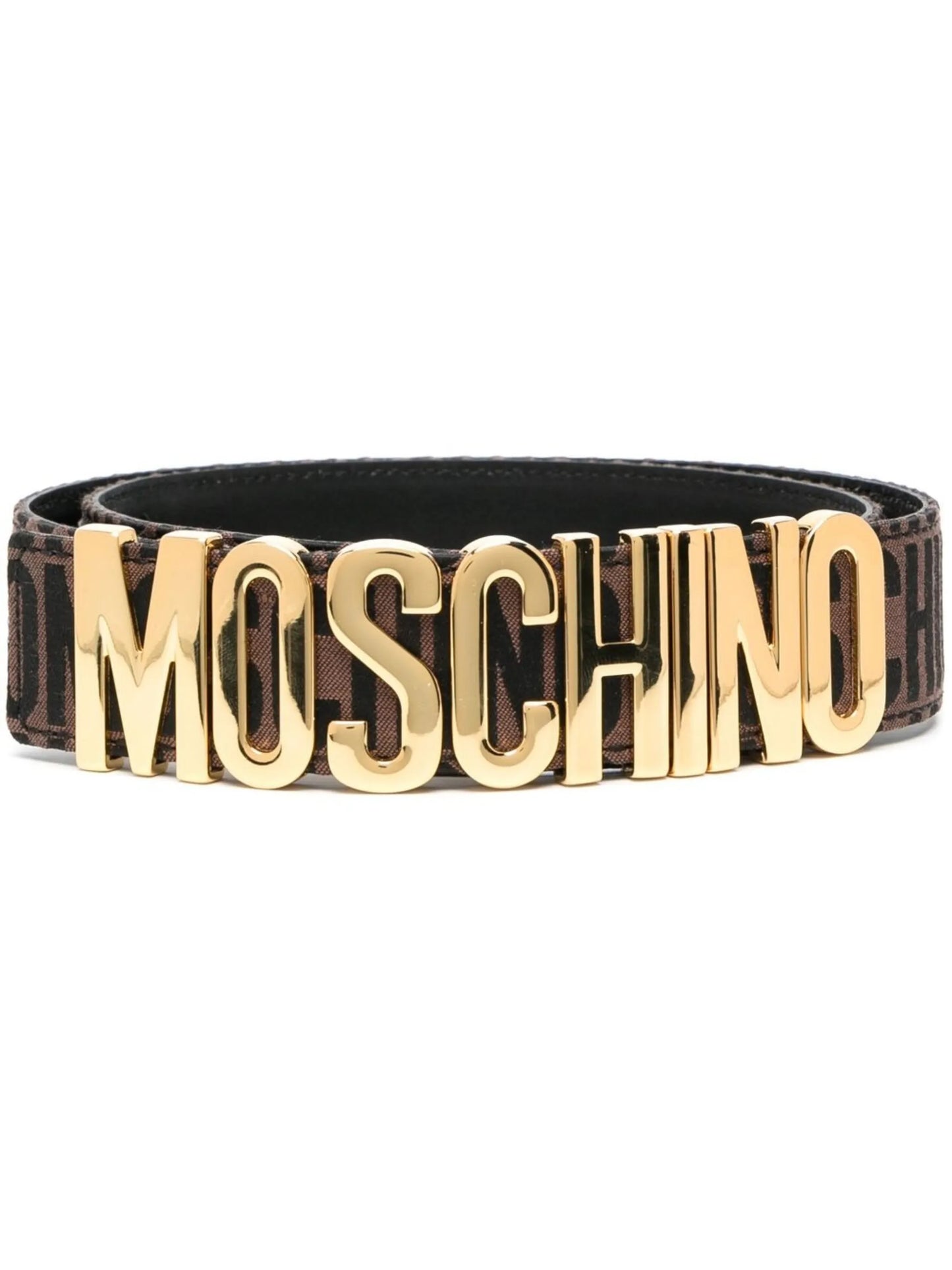 logo-lettering leather belt