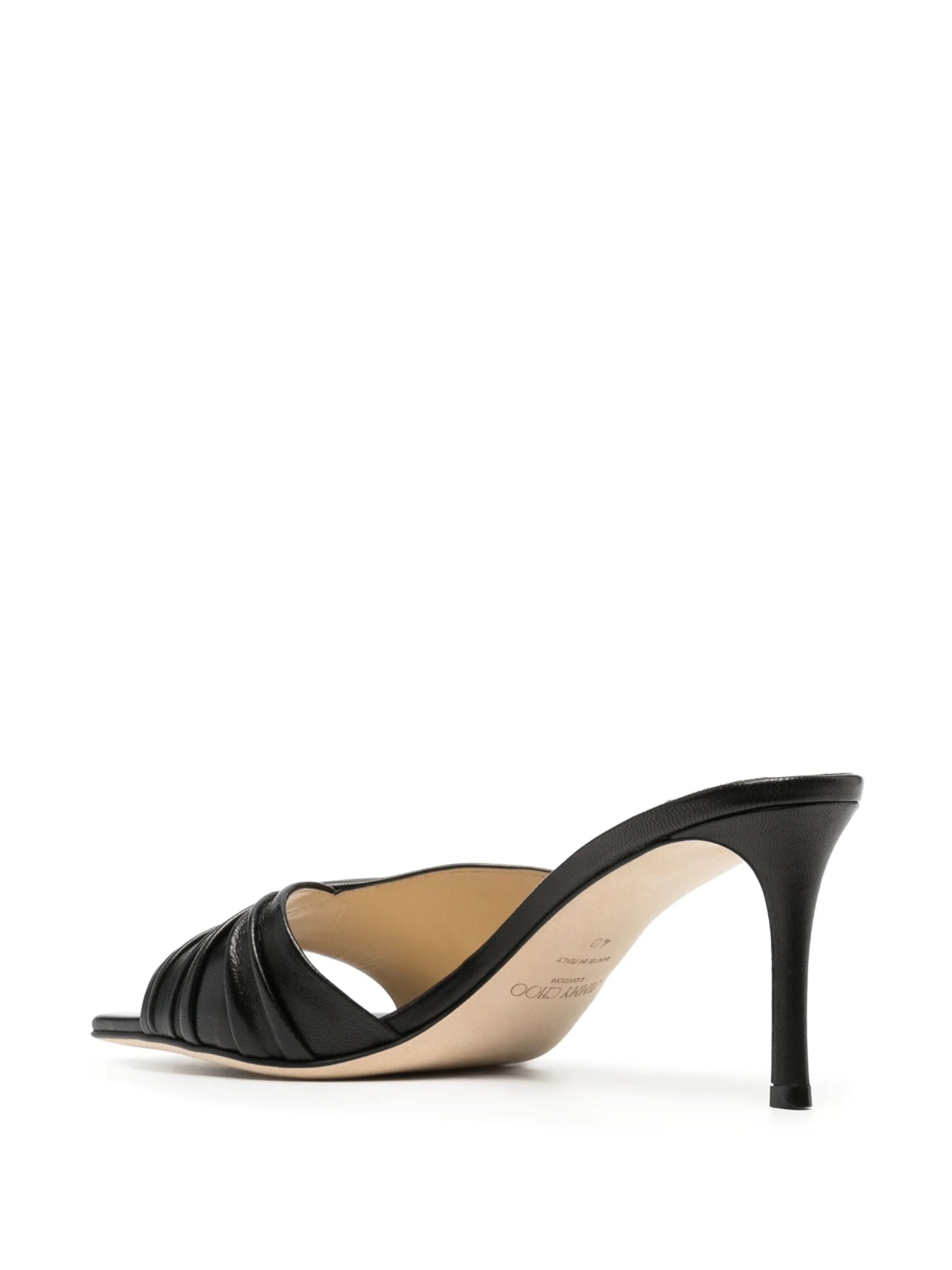 80mm heeled leather sandals