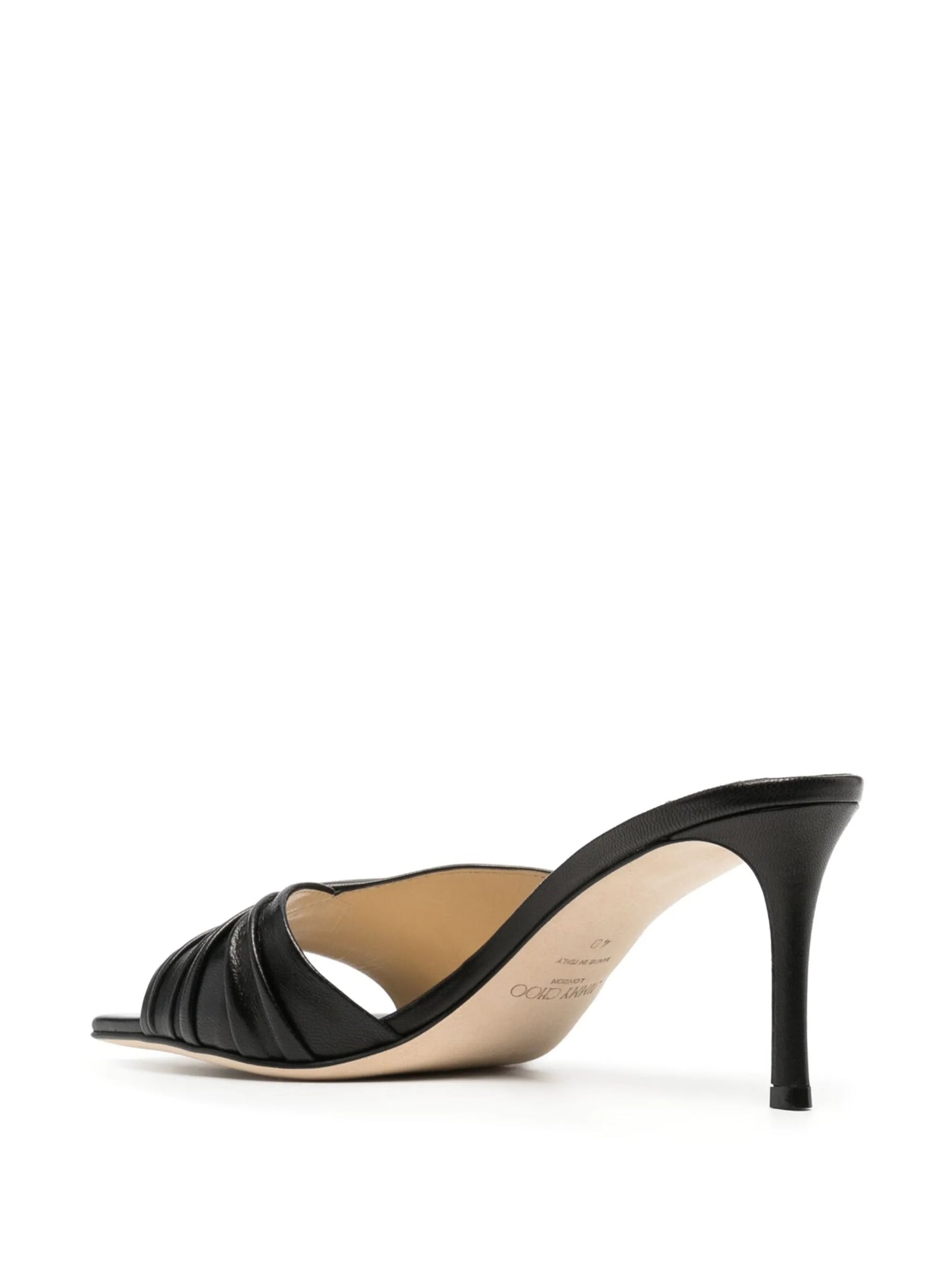 80mm heeled leather sandals