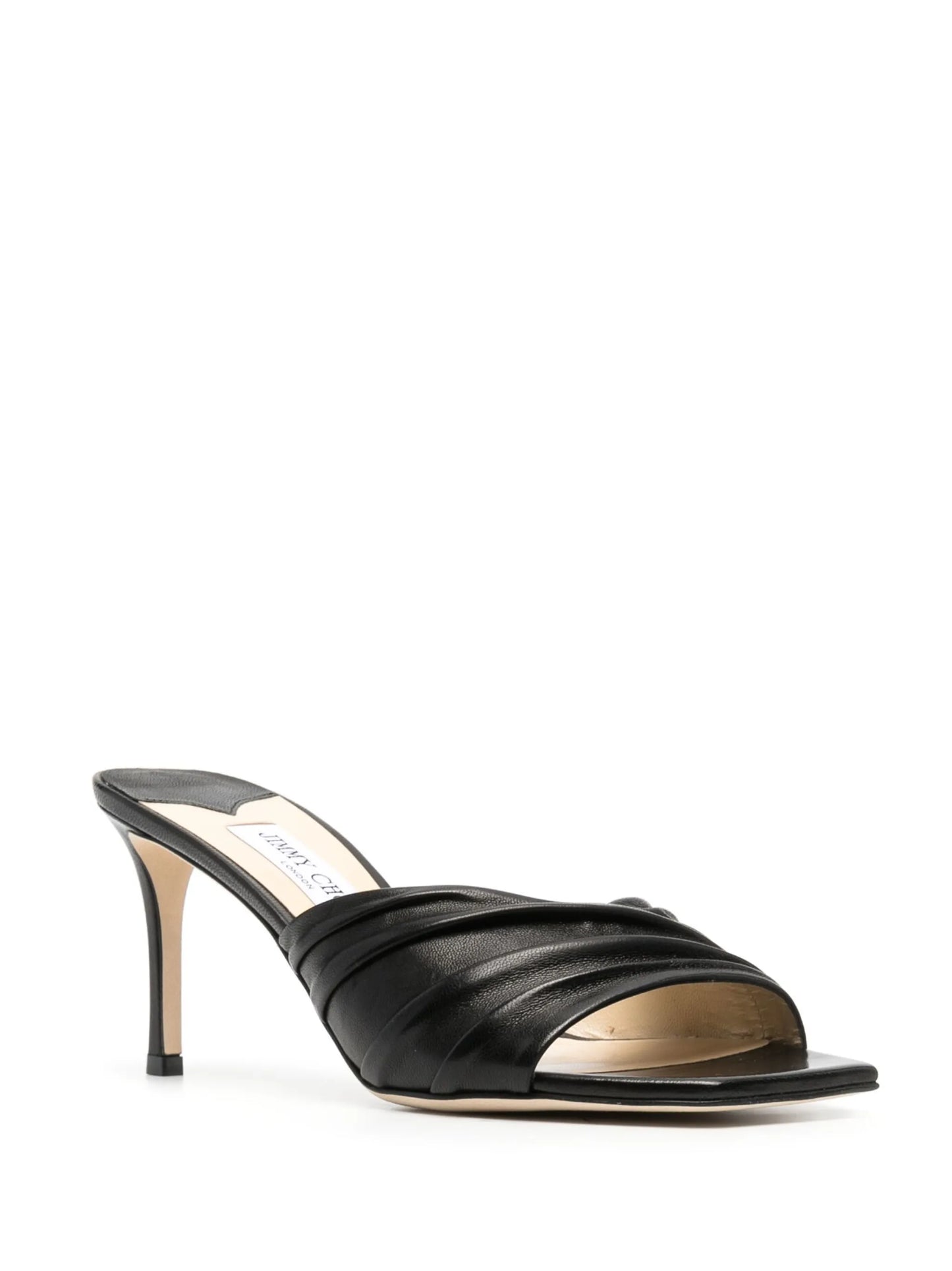 80mm heeled leather sandals