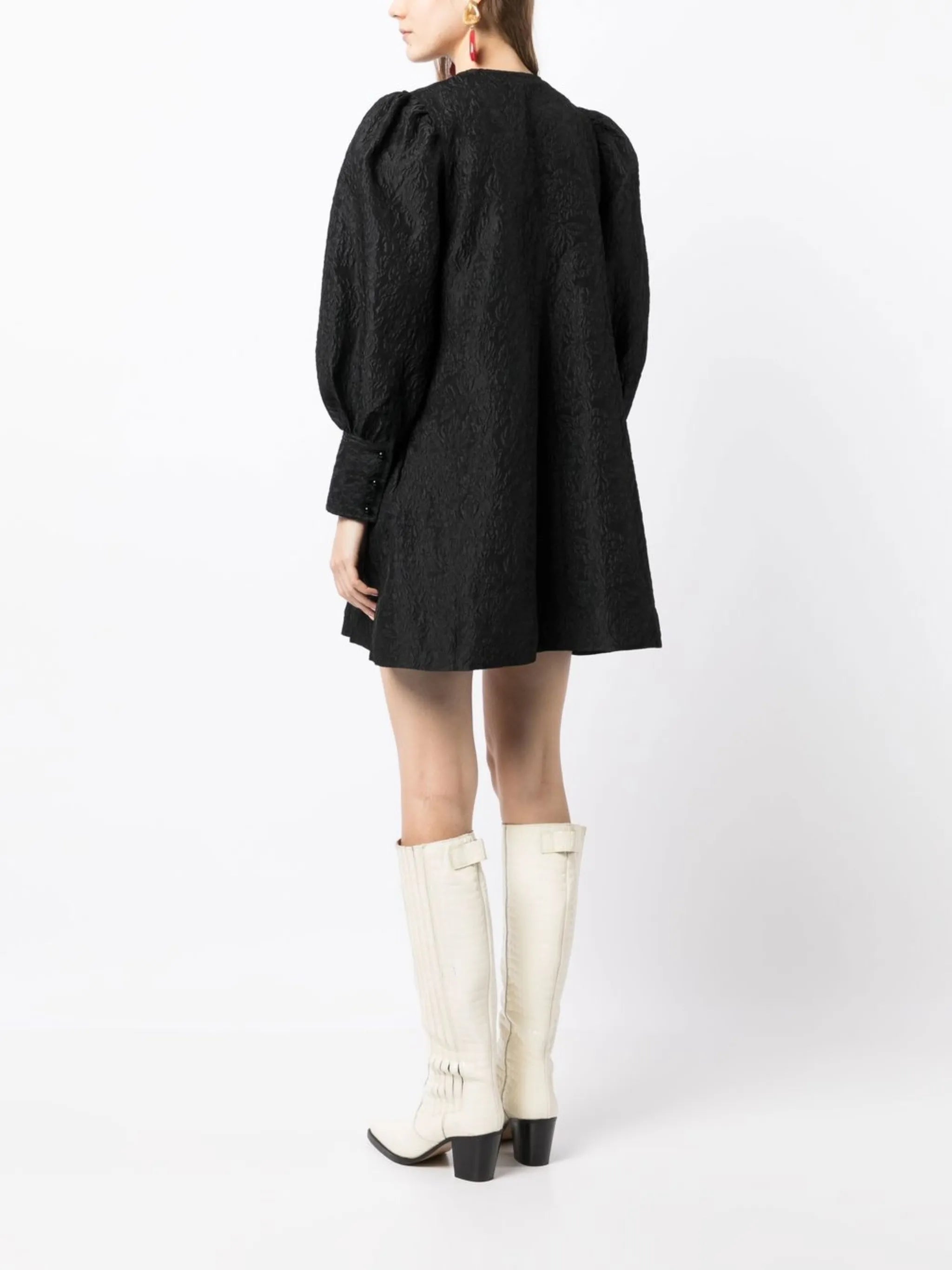 jacquard organza mini-dress