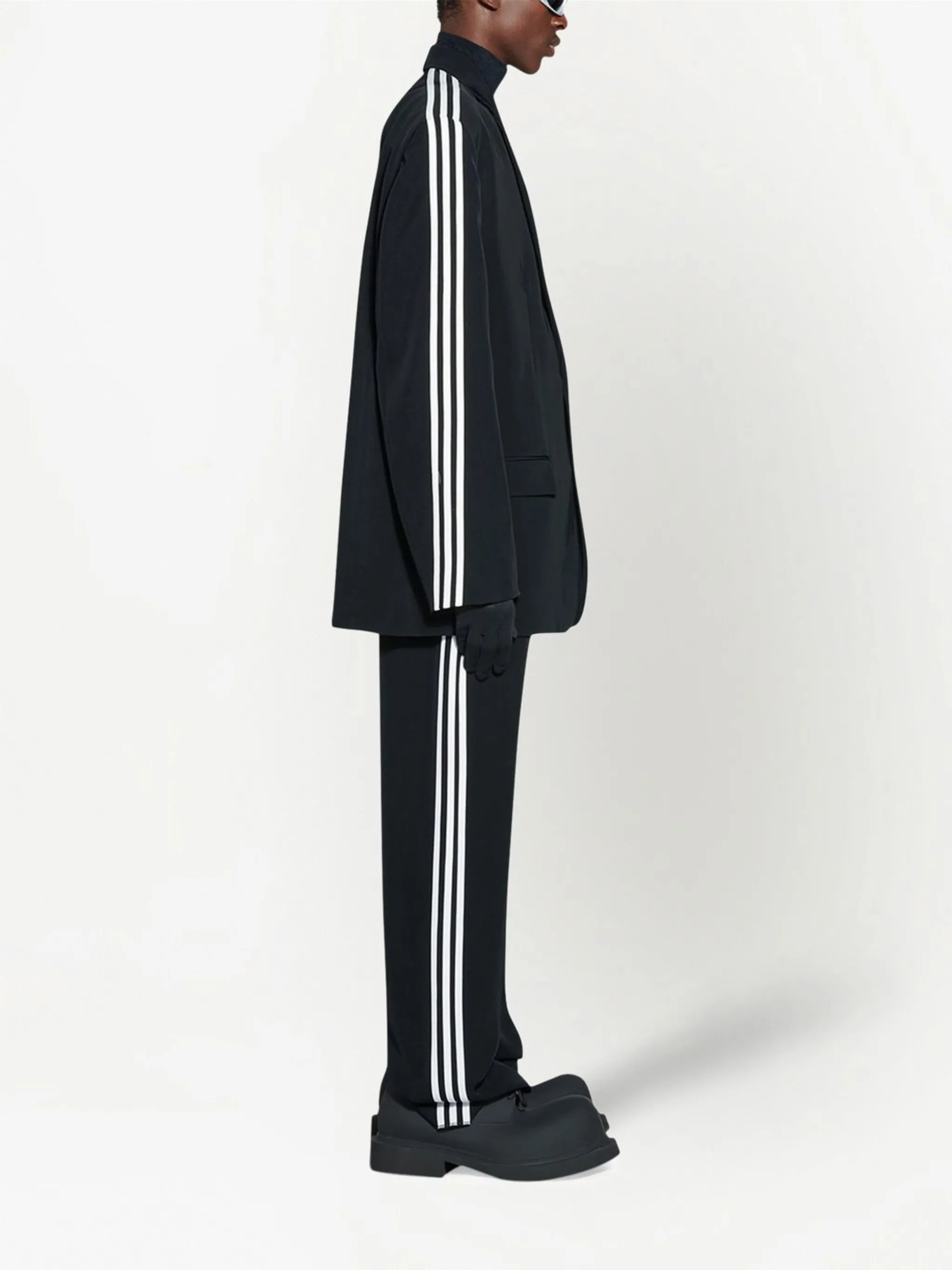 x Adidas striped blazer