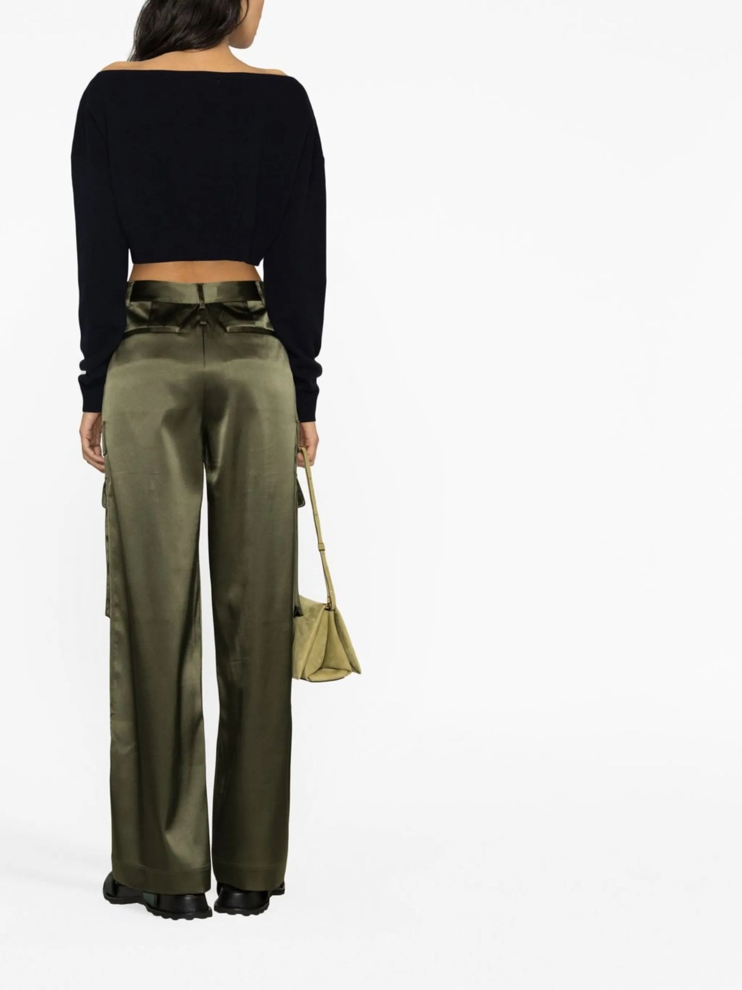 off-shoulder cropped jumper