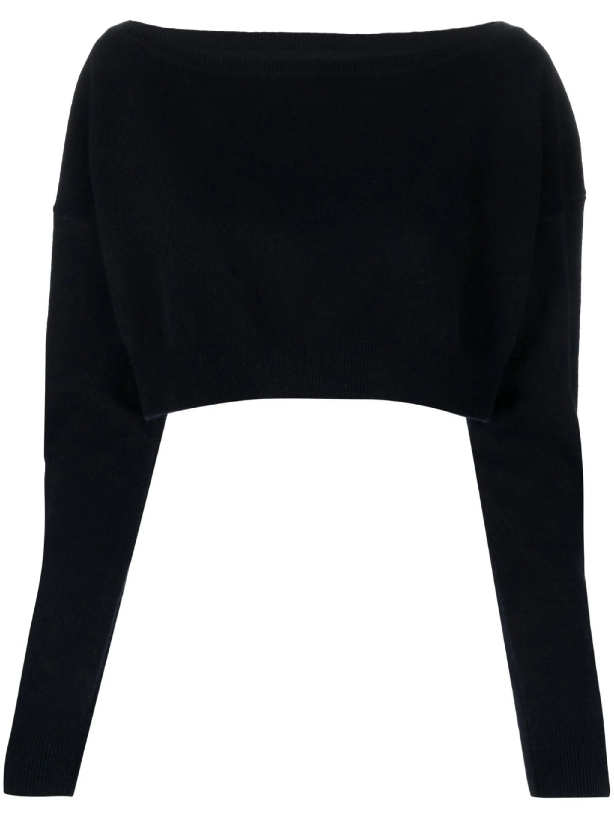 off-shoulder cropped jumper