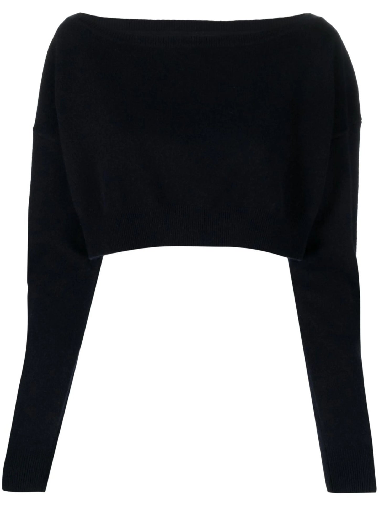 off-shoulder cropped jumper