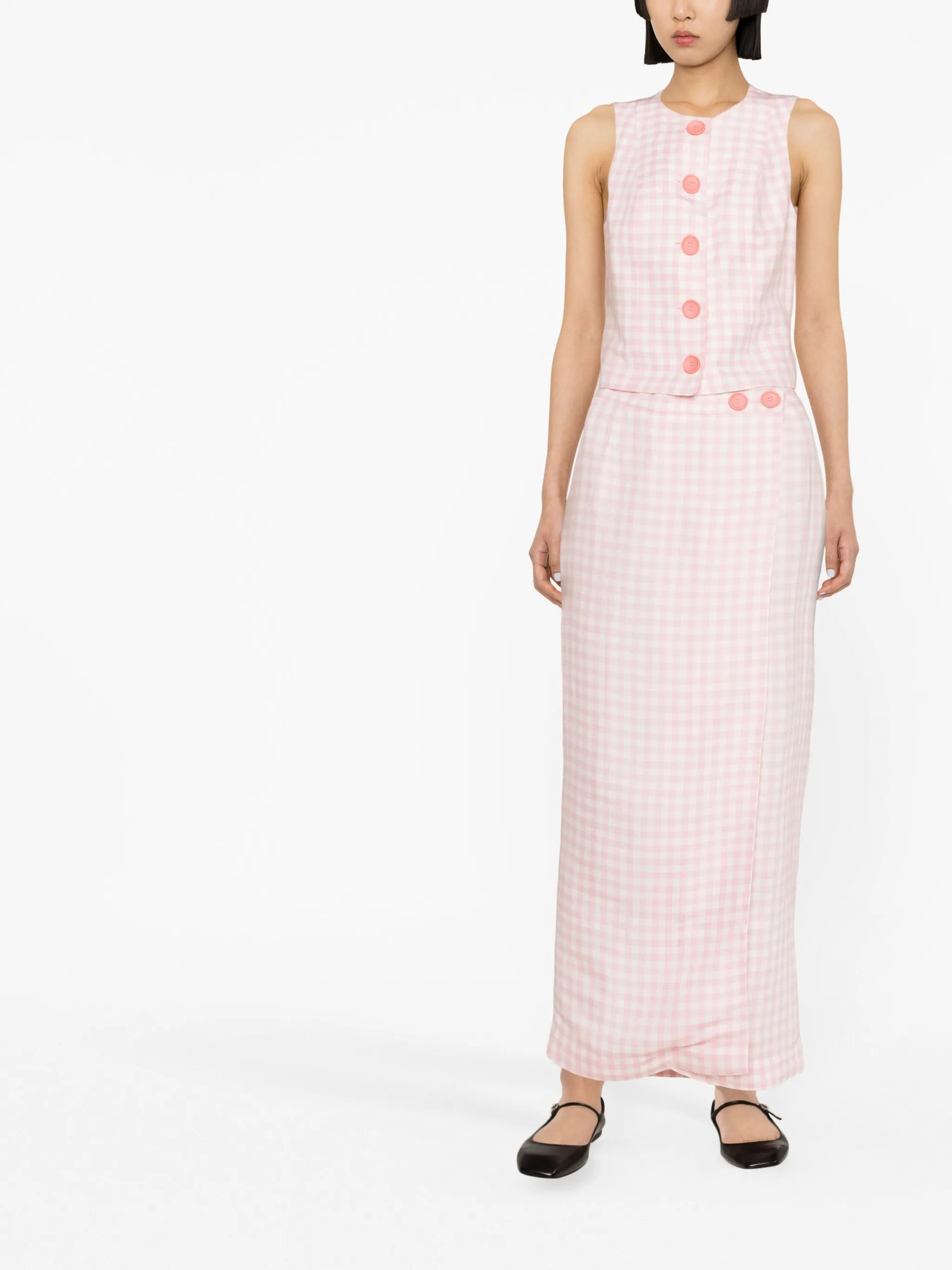 Lili gingham maxi skirt