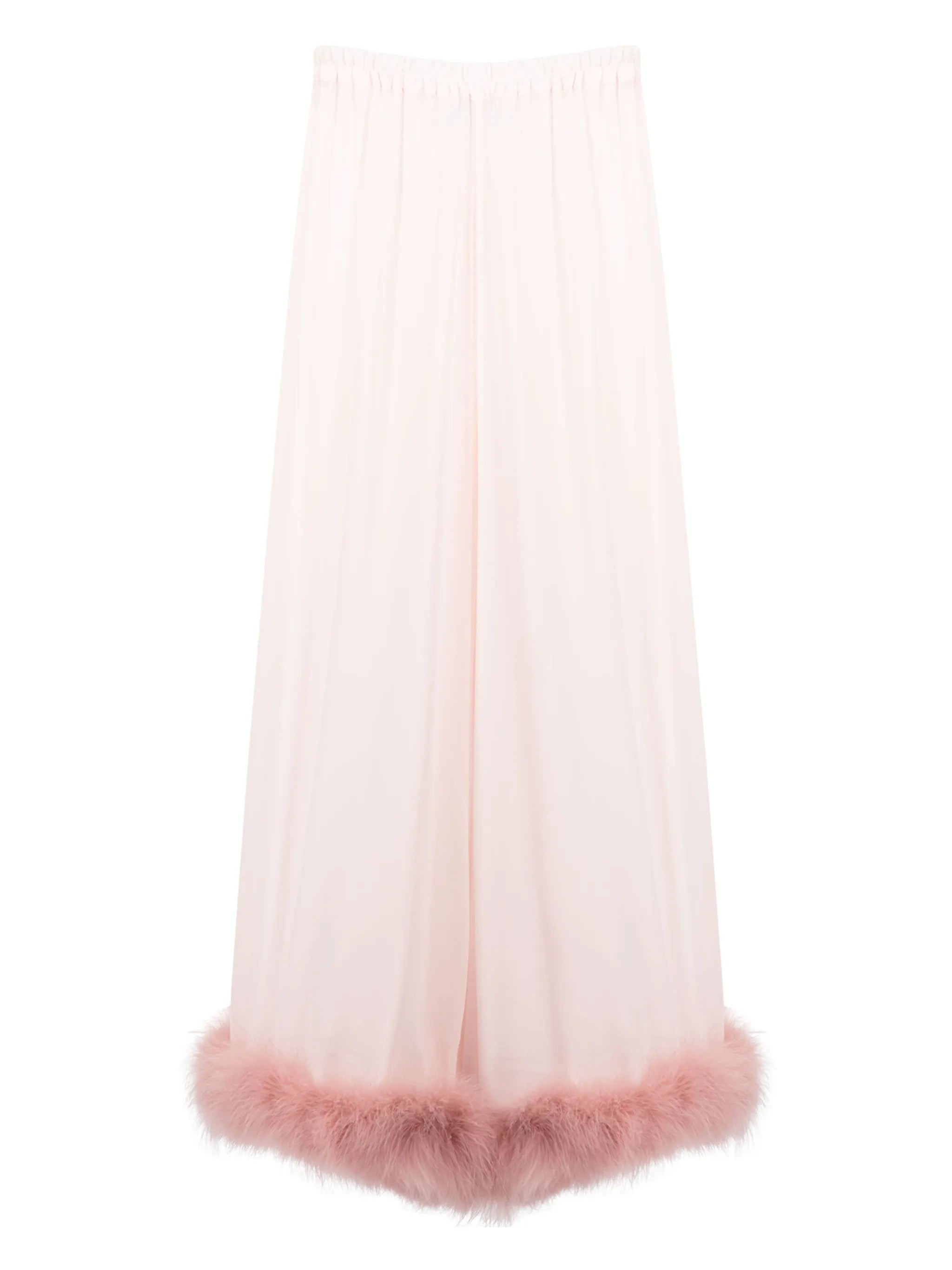 feather-trim pyjama trousers
