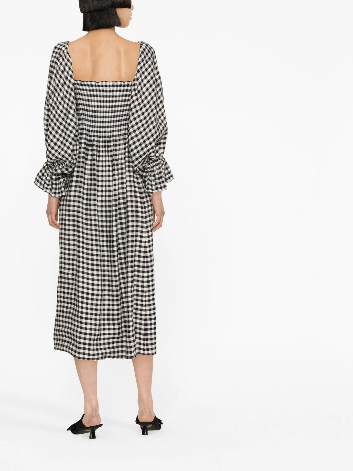 Atlanta gingham midi dress