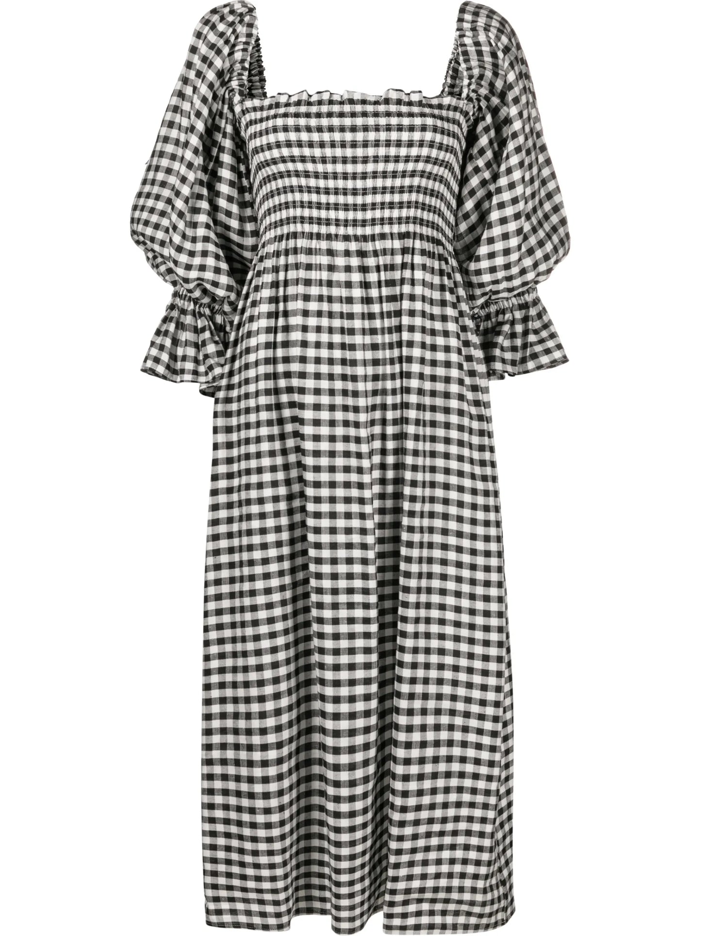 Atlanta gingham midi dress