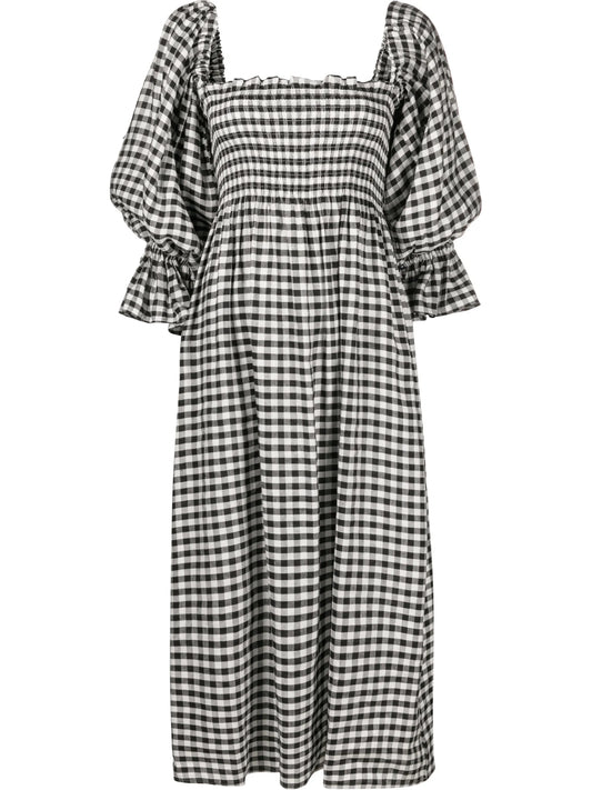 Atlanta gingham midi dress