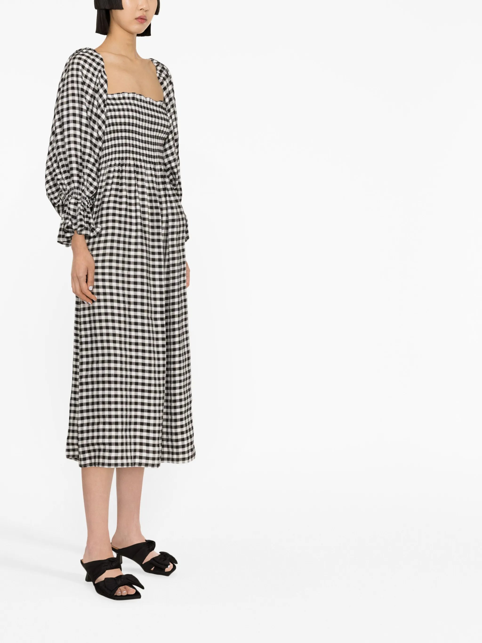 Atlanta gingham midi dress