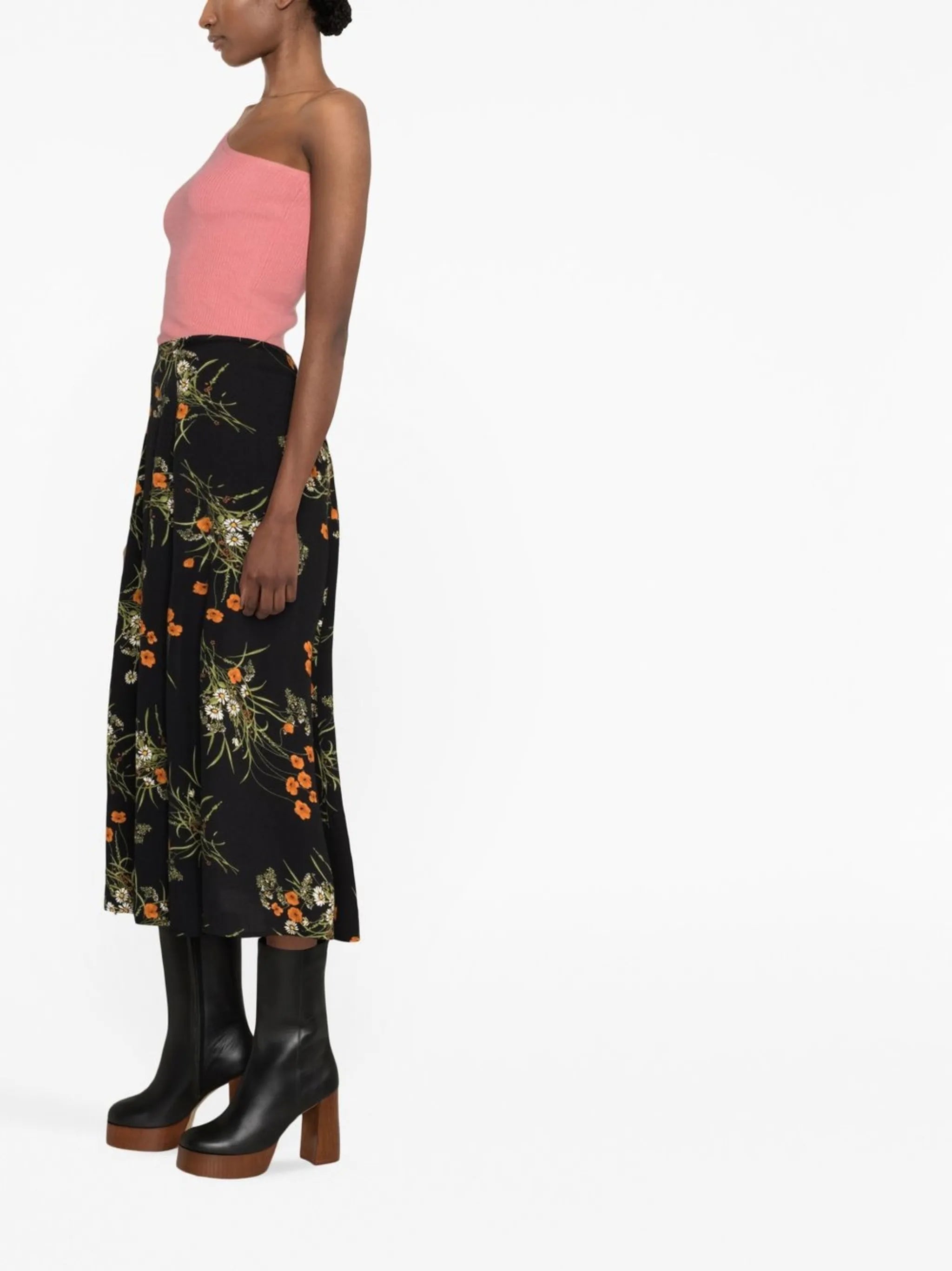 Zoe floral-print skirt