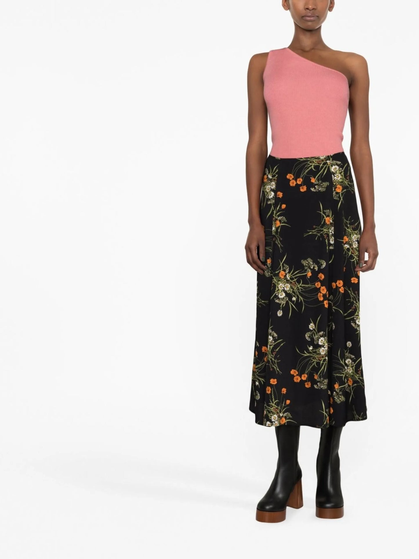 Zoe floral-print skirt