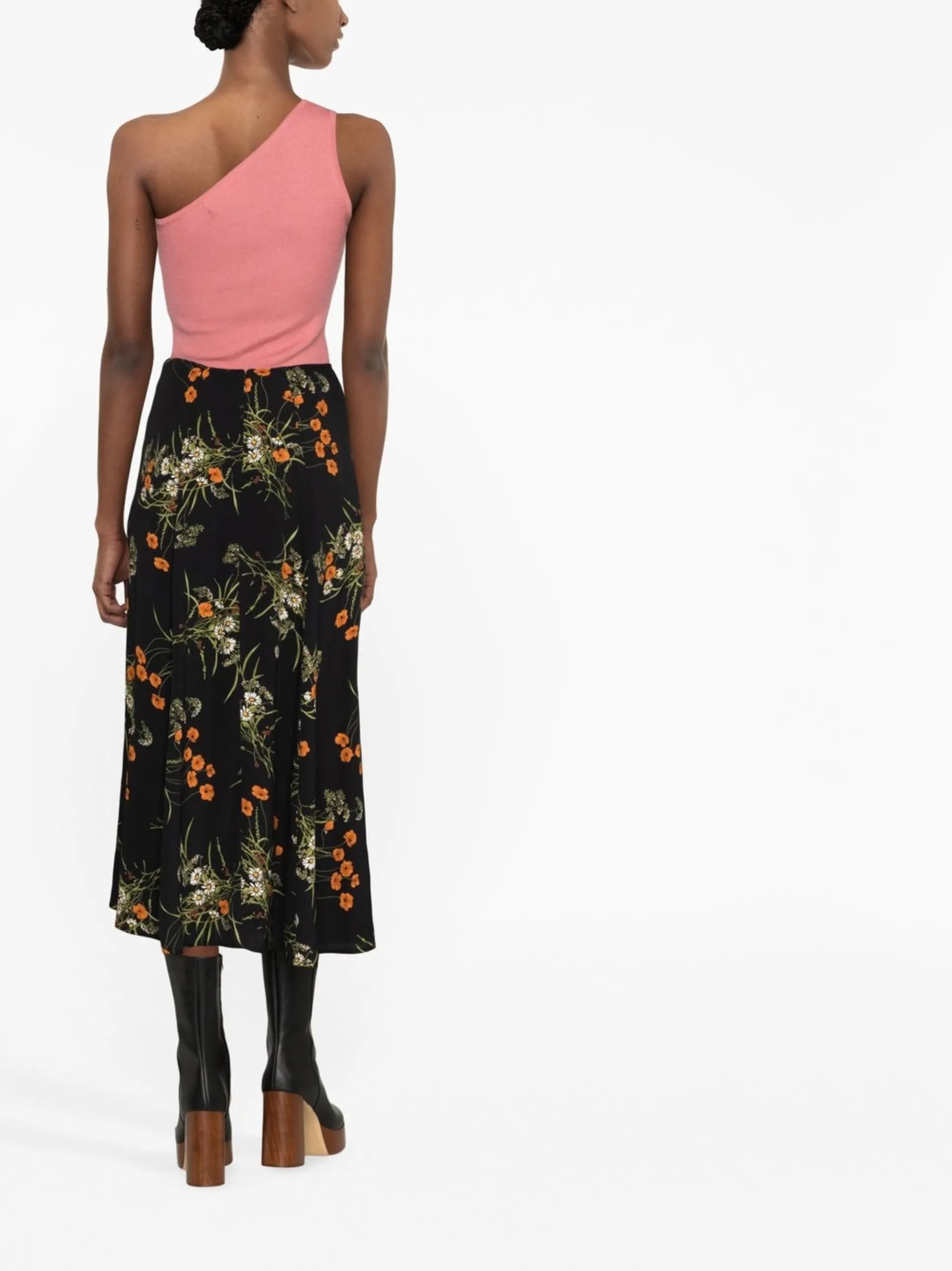 Zoe floral-print skirt