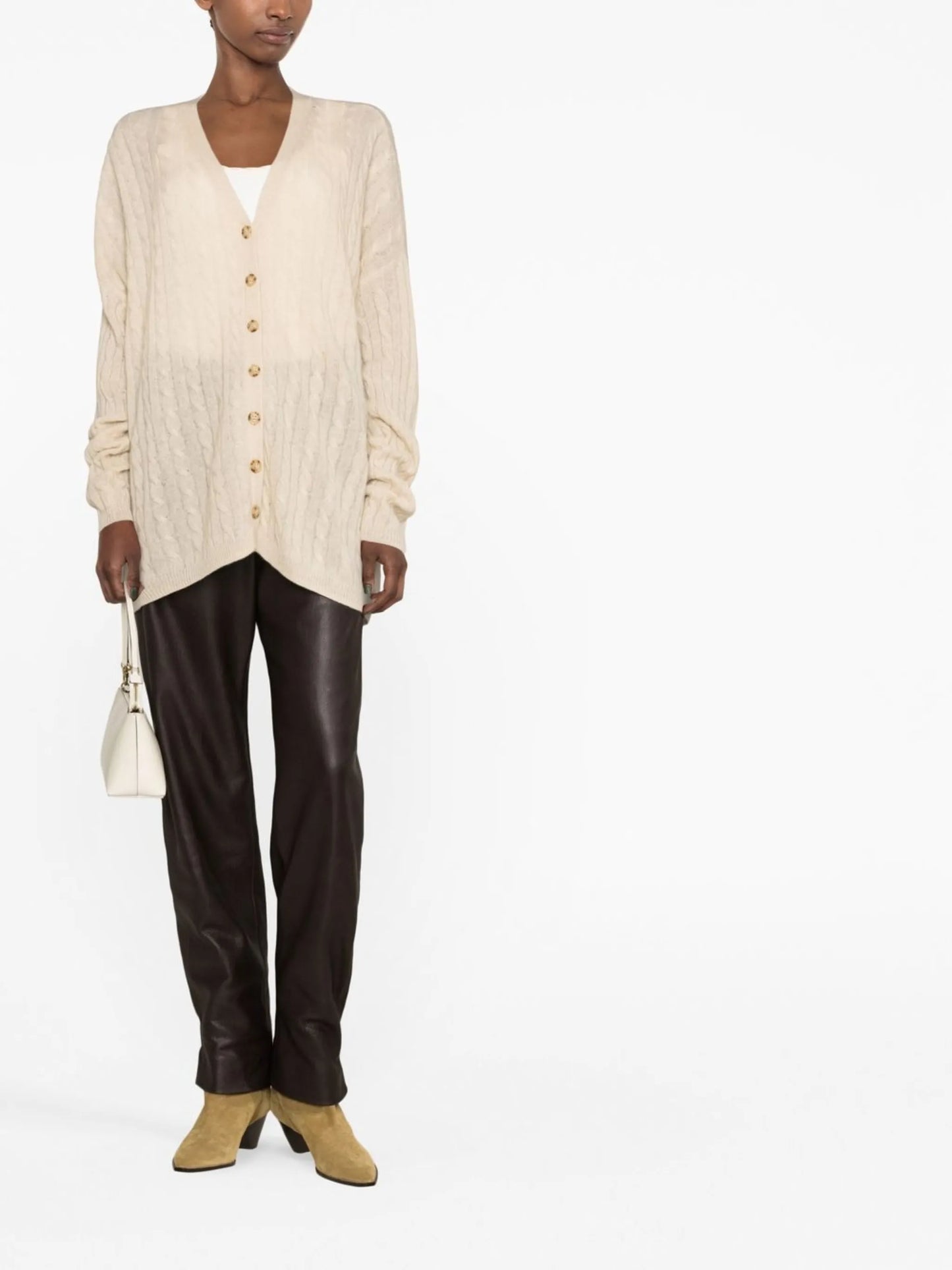 Giusta cable-knit cashmere cardigan