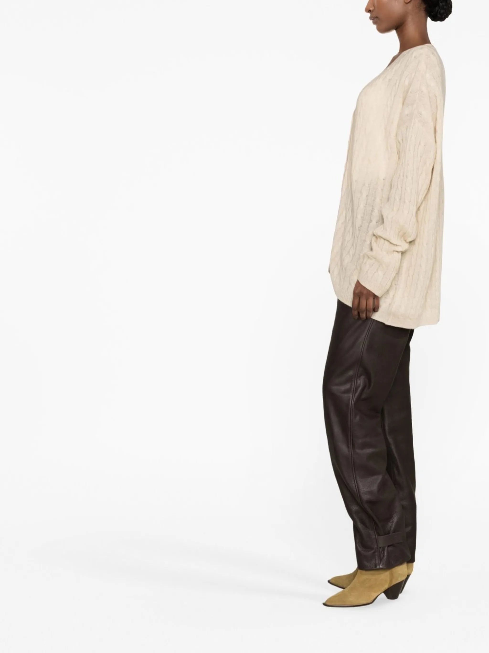 Giusta cable-knit cashmere cardigan