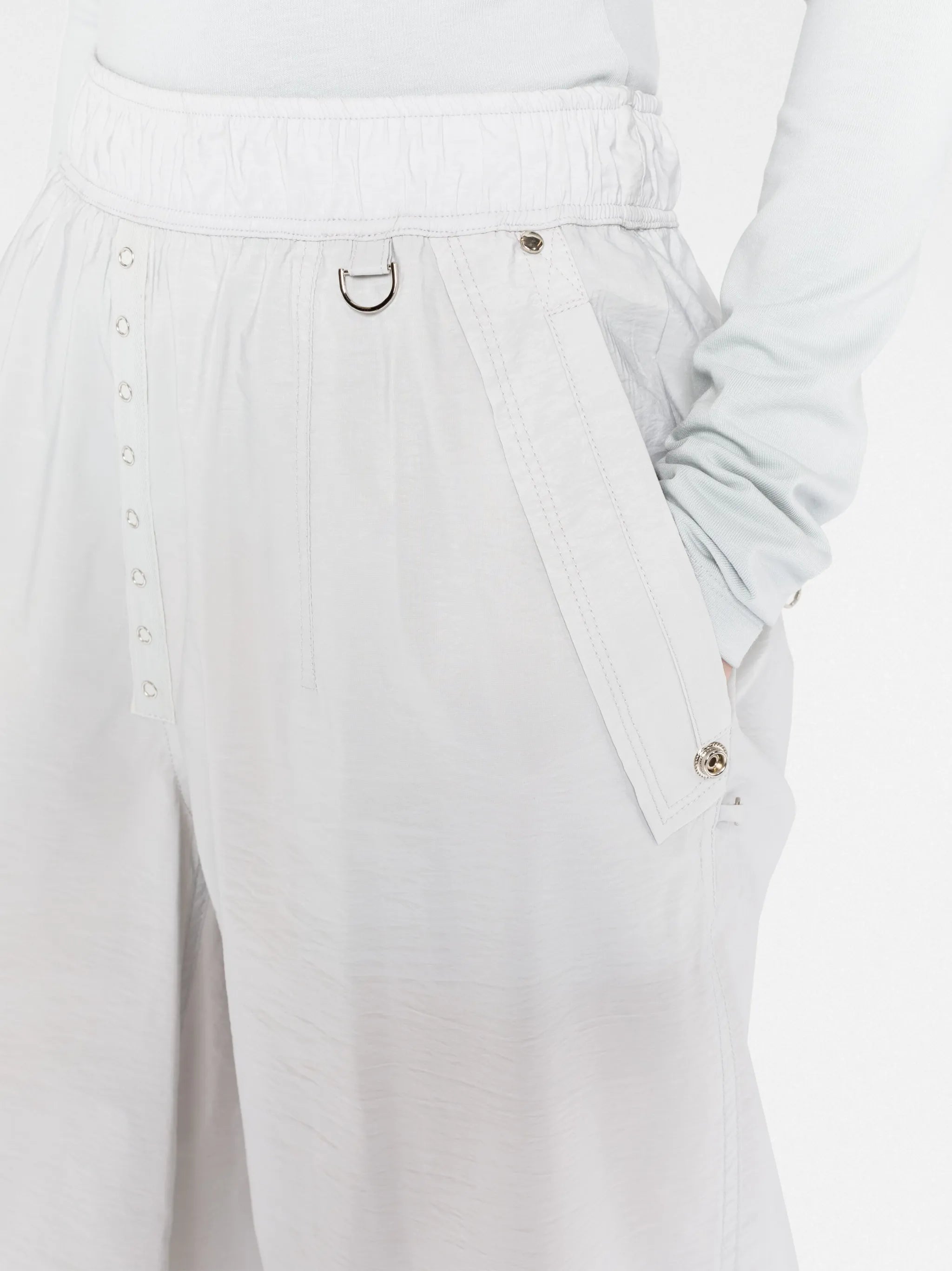 elasticated wide-leg trousers