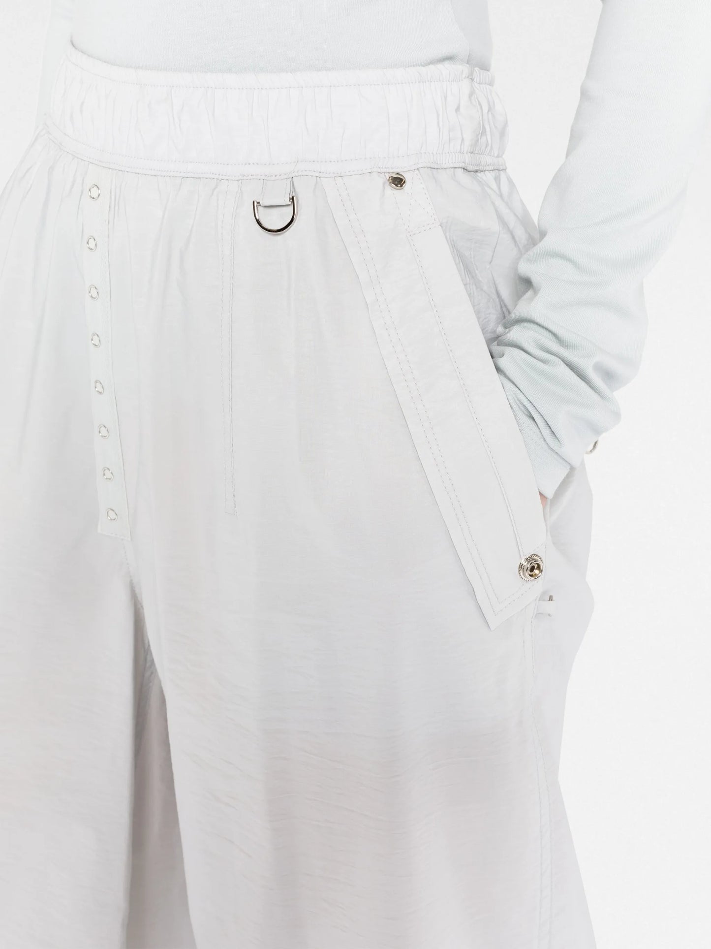 elasticated wide-leg trousers