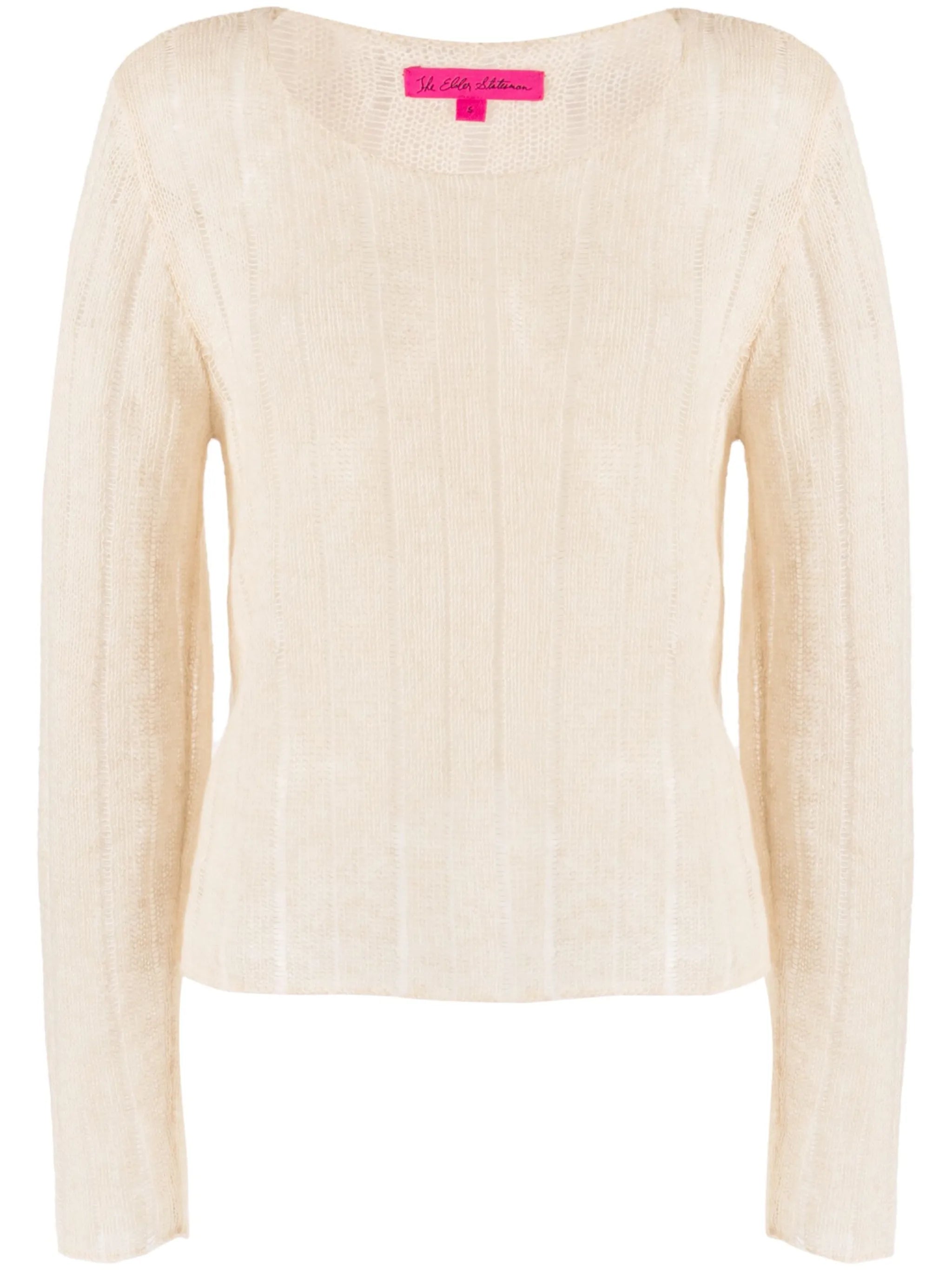 open-knit cashmere-blend jumper