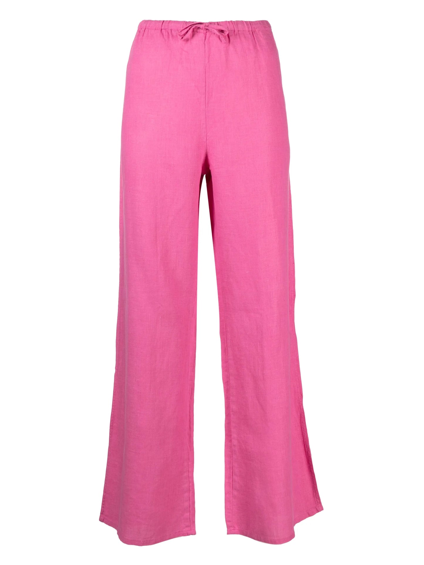 high-waisted linen pyjama bottoms