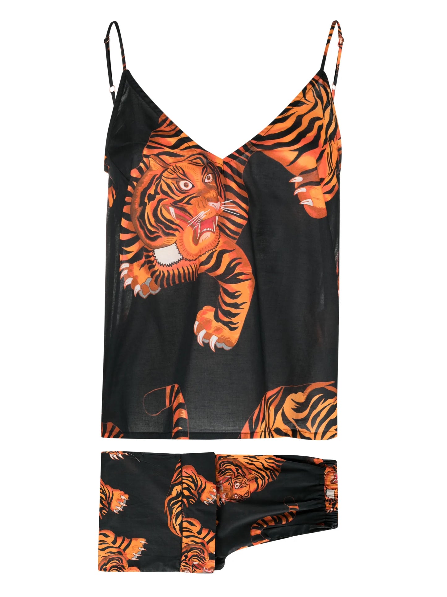 tiger print cotton pajamas