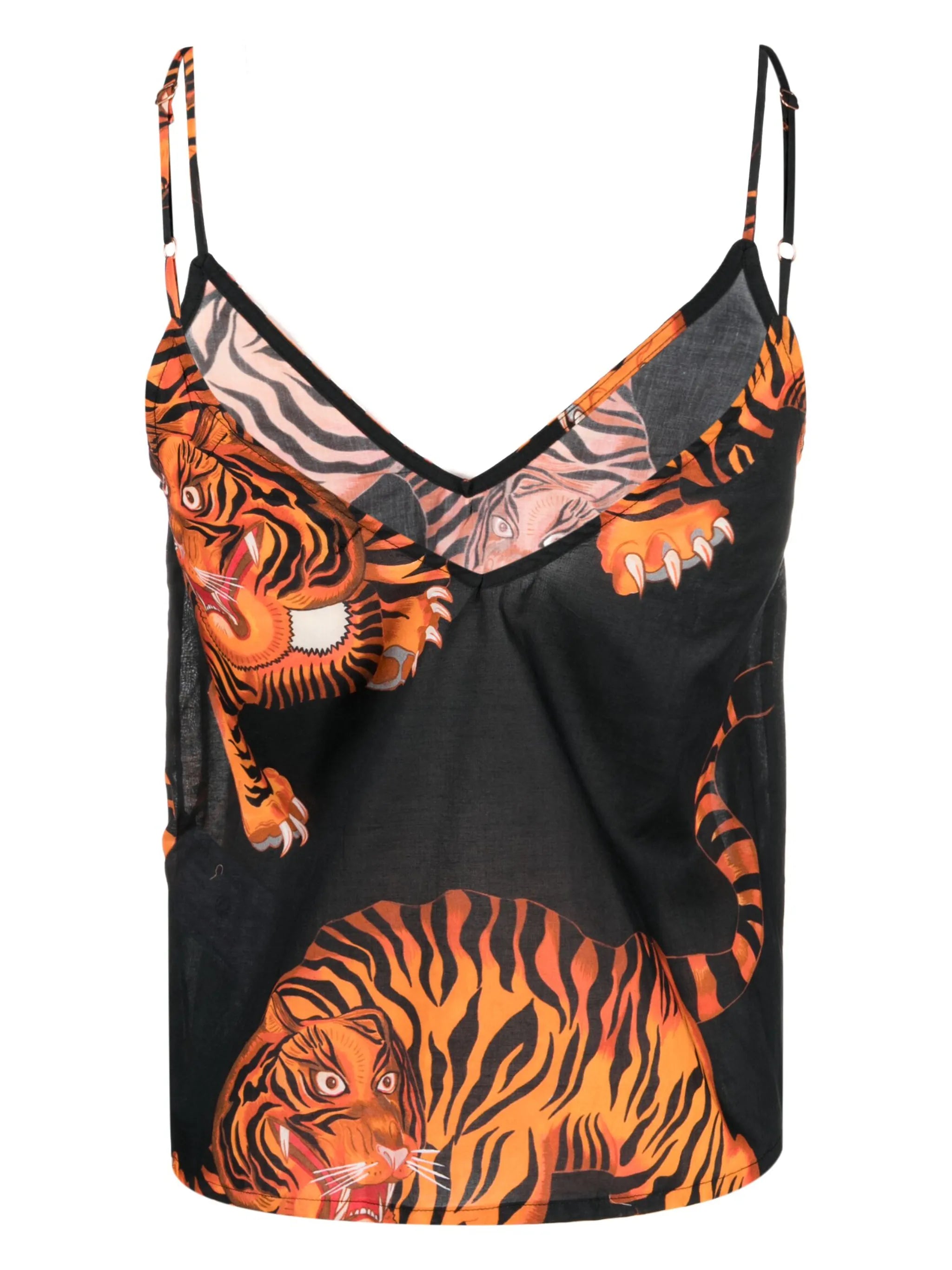 tiger print cotton pajamas