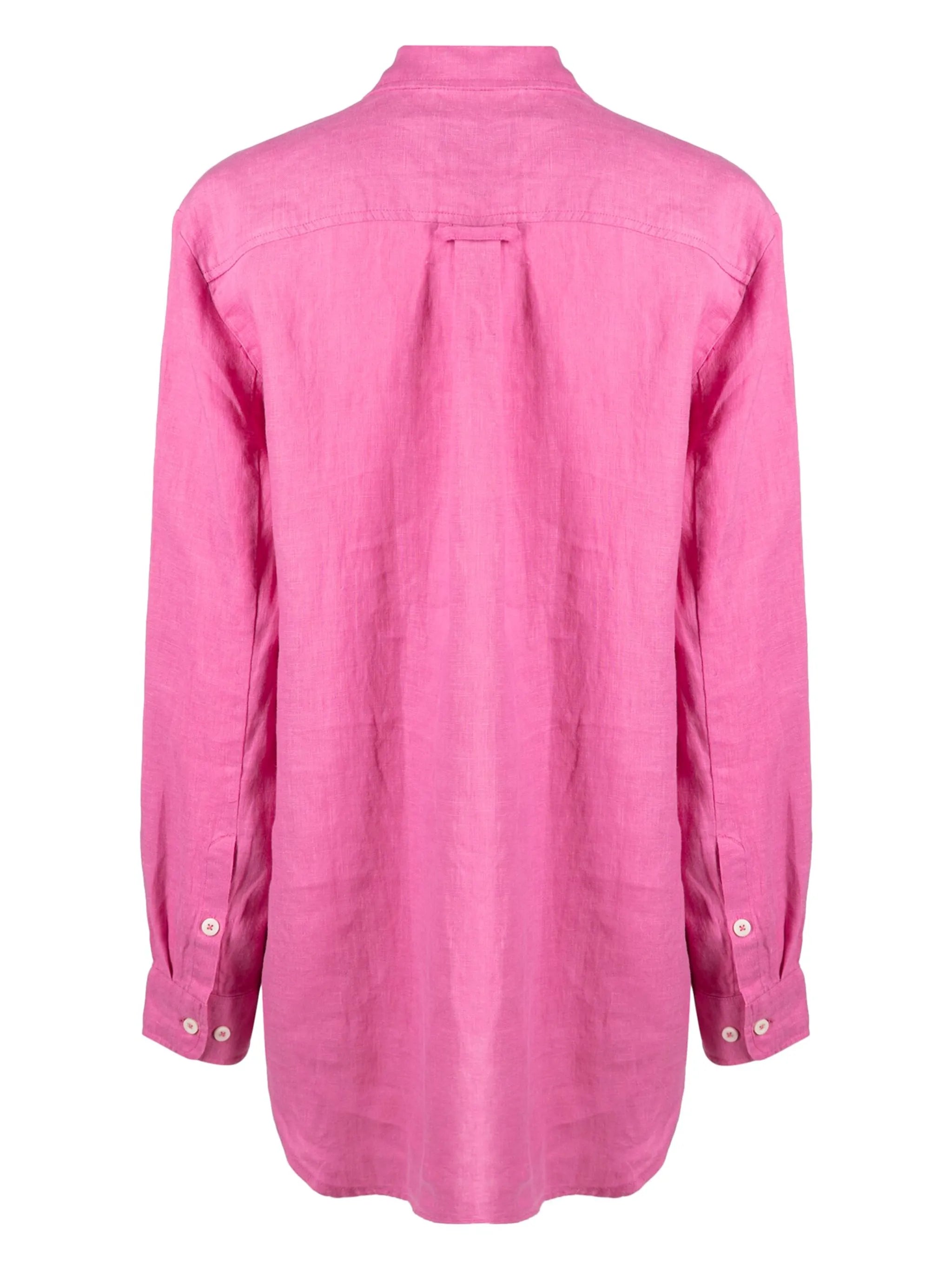 linen long-sleeve nightshirt